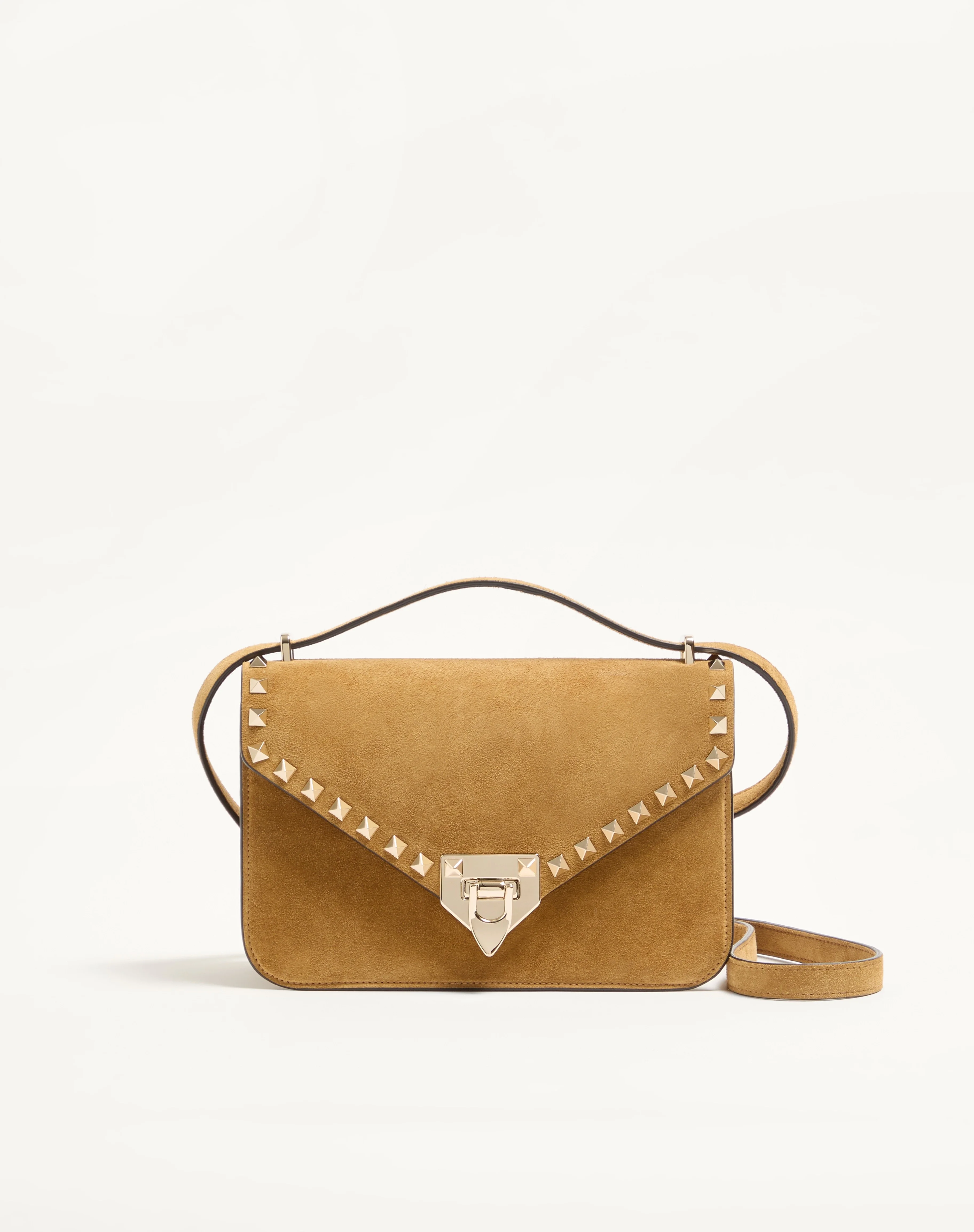 VALENTINO GARAVANI ROCKSTUD SMALL SUEDE CROSSBODY BAG - 1