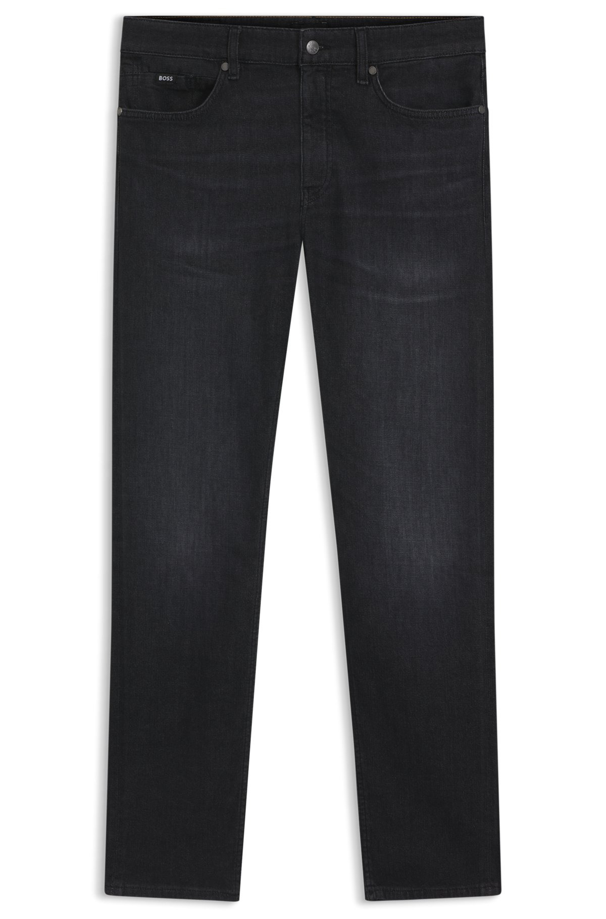 DELAWARE SLIM-FIT JEANS IN BLACK ITALIAN-MADE DENIM - 1
