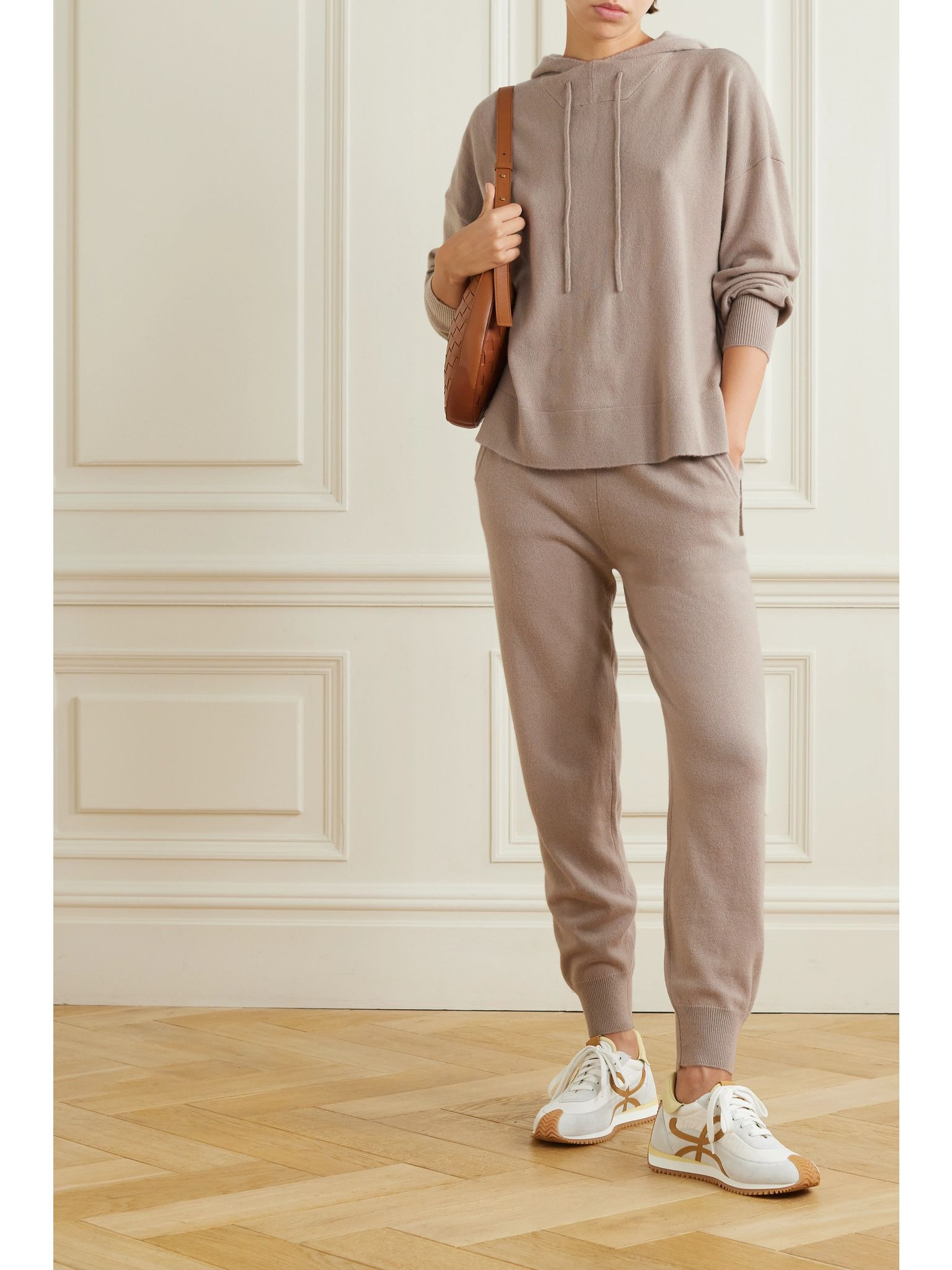 Cashmere hoodie and track pants set Beige - 2