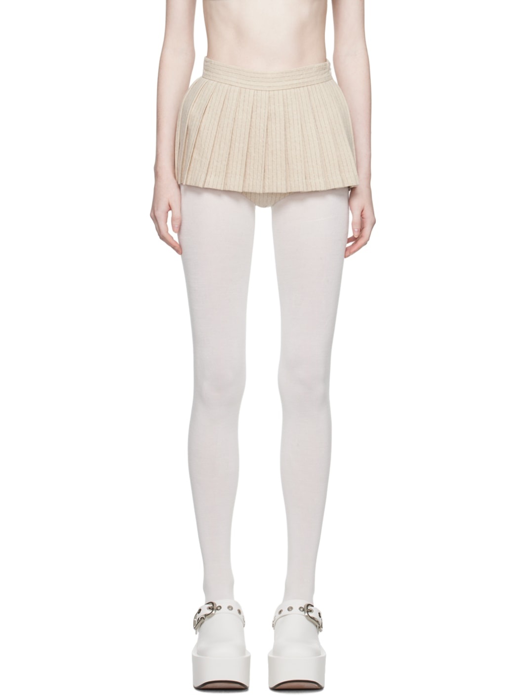 SSENSE Exclusive Beige Skort - 1