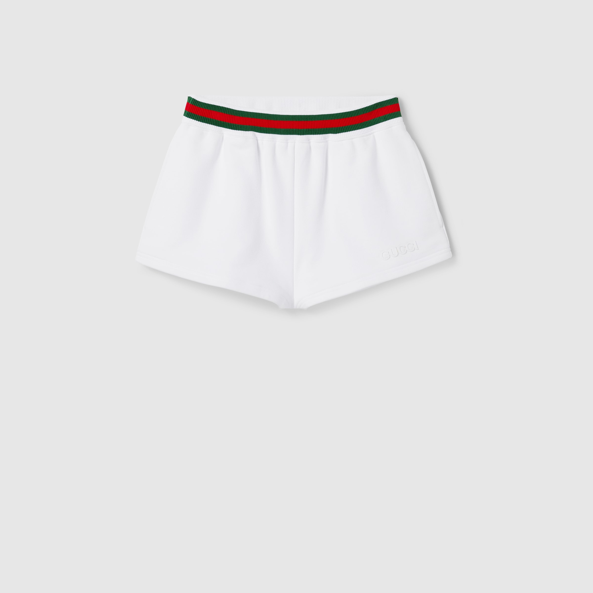 Cotton jersey shorts with Web - 1