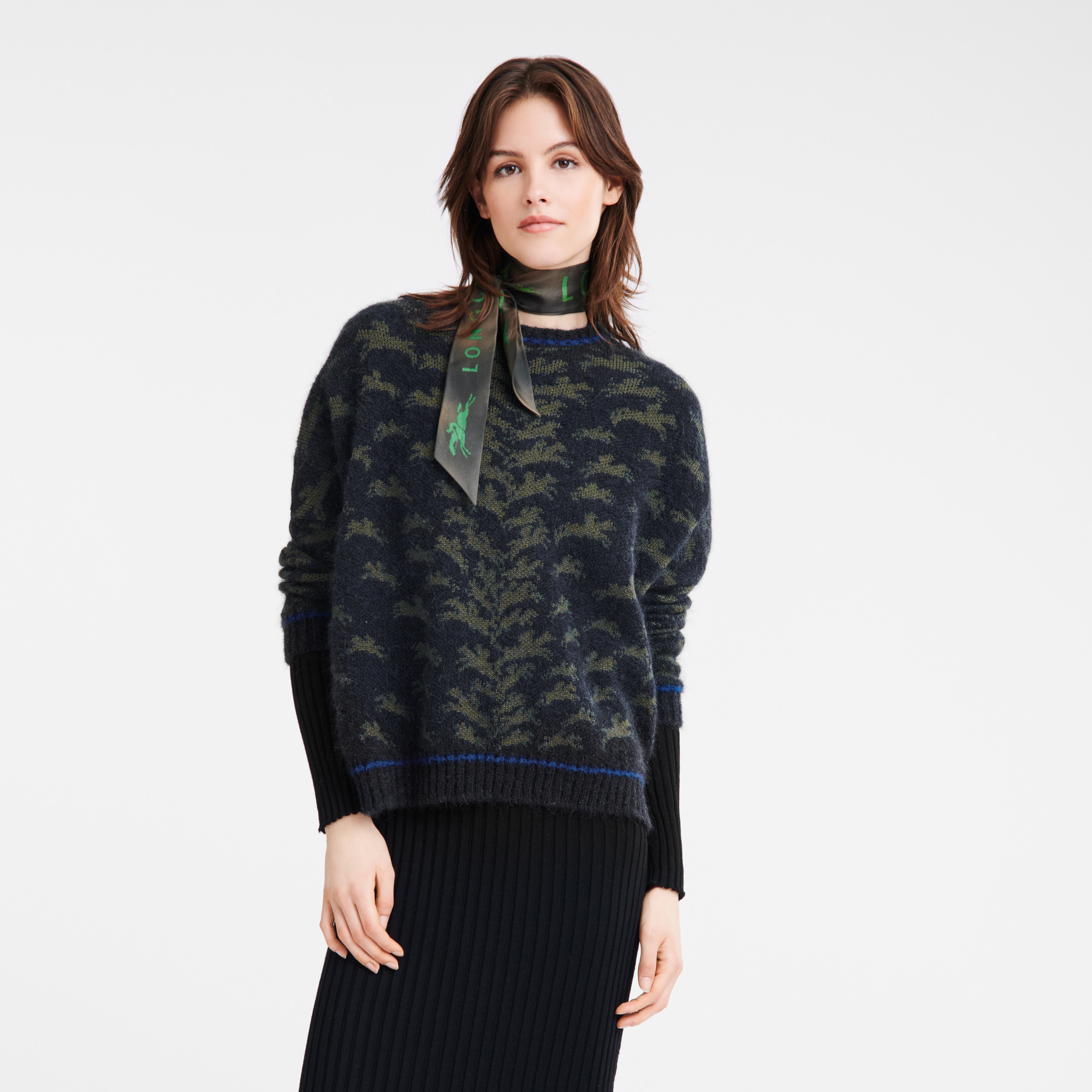 Round collar jumper Navy - Knit - 2