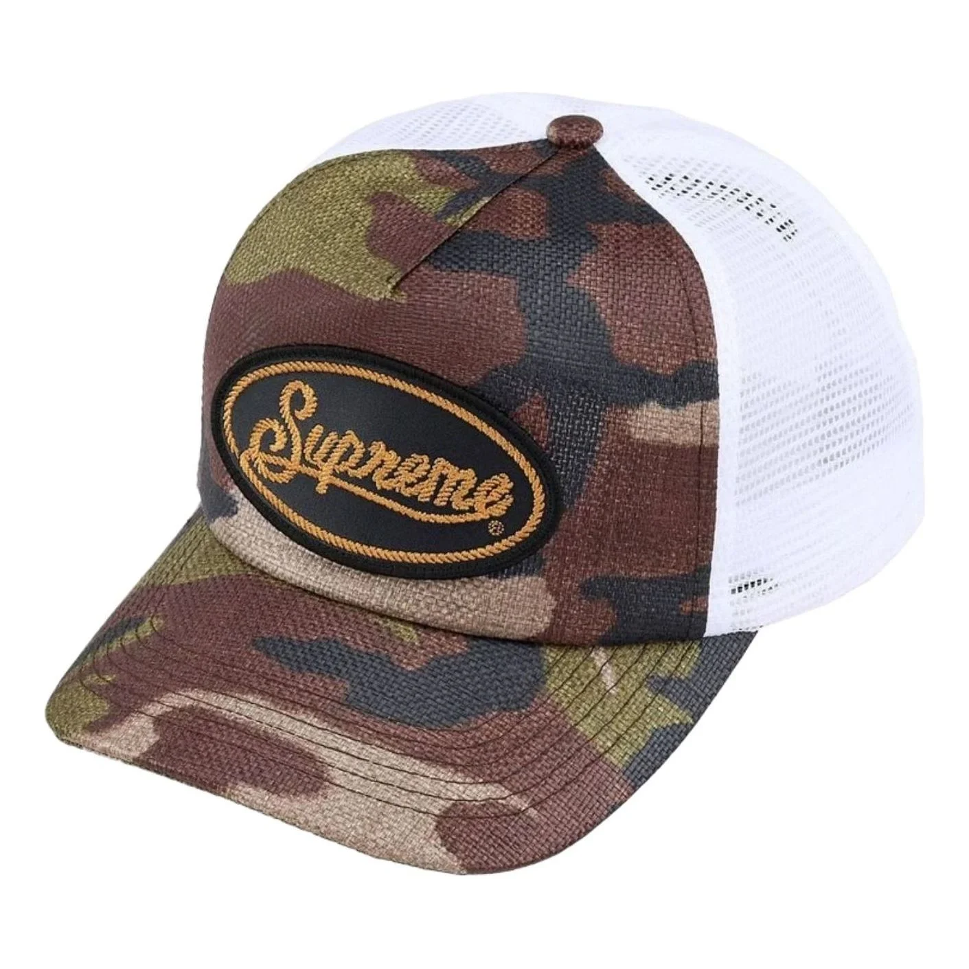 Supreme SS26 Raffia Mesh Back 5-Panel 'Woodland Camo' SUP-SS26-1032-CAM - 1