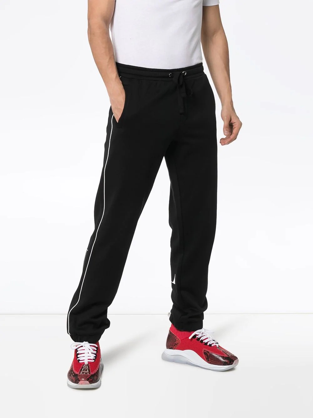 logo print track pants - 3