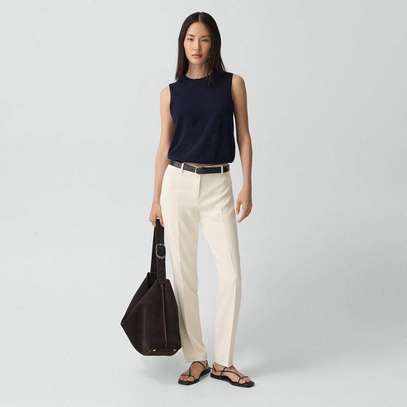 Theory Crewneck Shell Top in Cashmere outlook