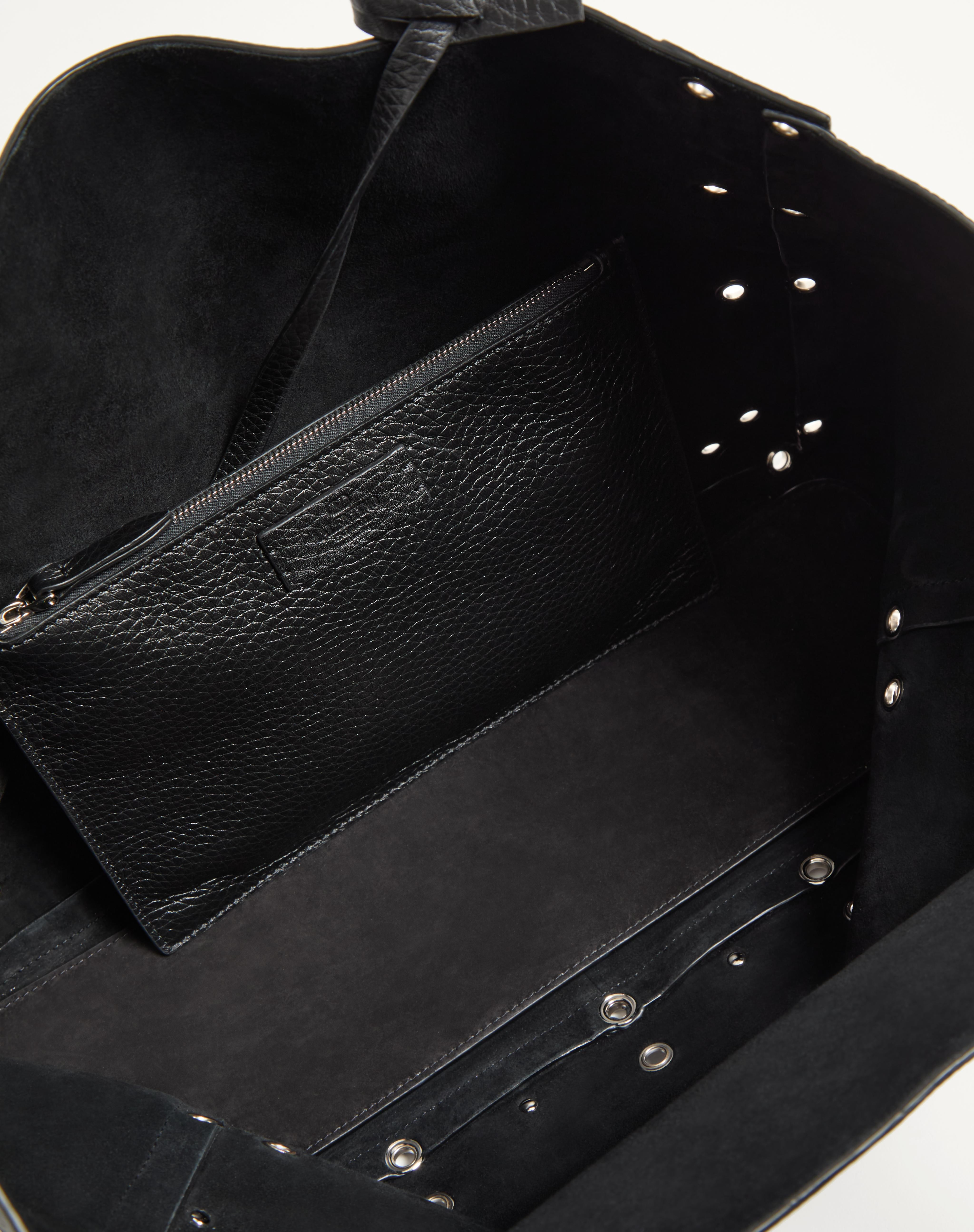 VALENTINO GARAVANI NELLCÔTE MEDIUM SHOPPING BAG IN GRAINY CALFSKIN - 6
