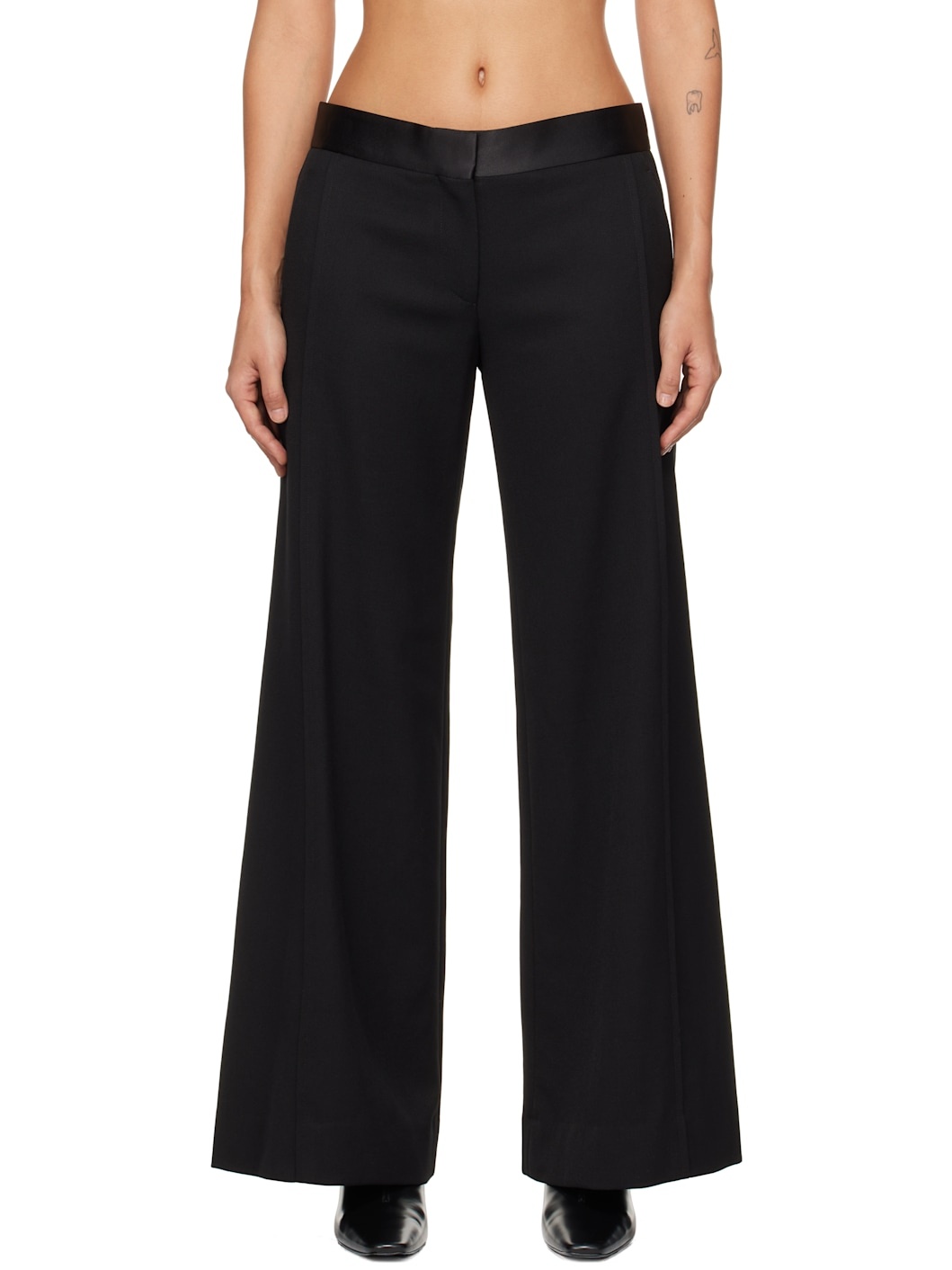 Black Side Panel Trousers - 1