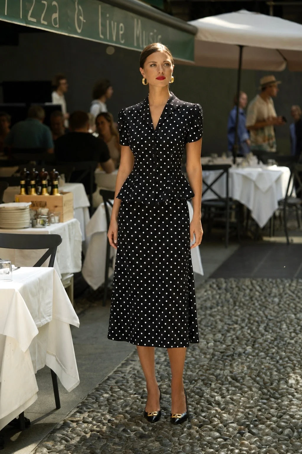 Andi Polka Dot Rayon Skirt - 1