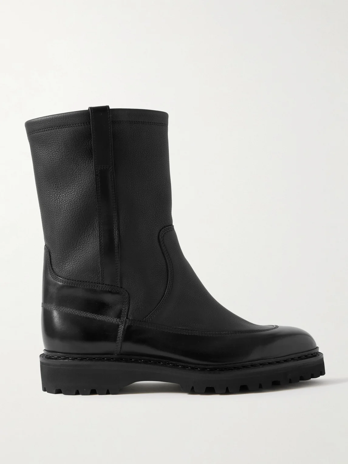 Highland Smooth and Full-Grain Leather Chelsea Boots - 1