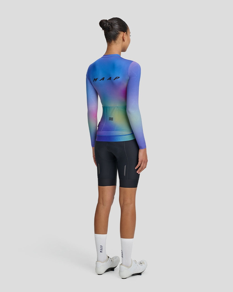 Women's Blurred Out Pro Hex LS Jersey 2.0 4