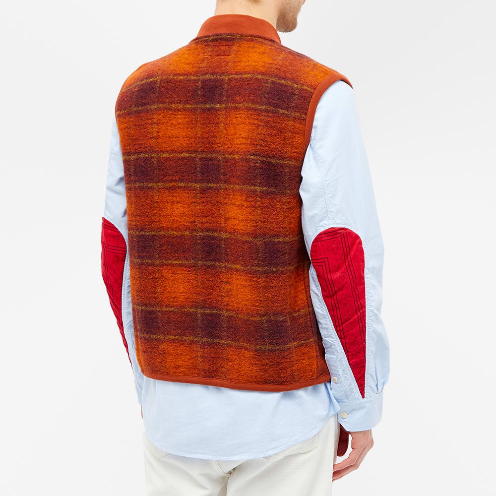 Universal Works Wool Fleece Check Zip Waistcoat - 6