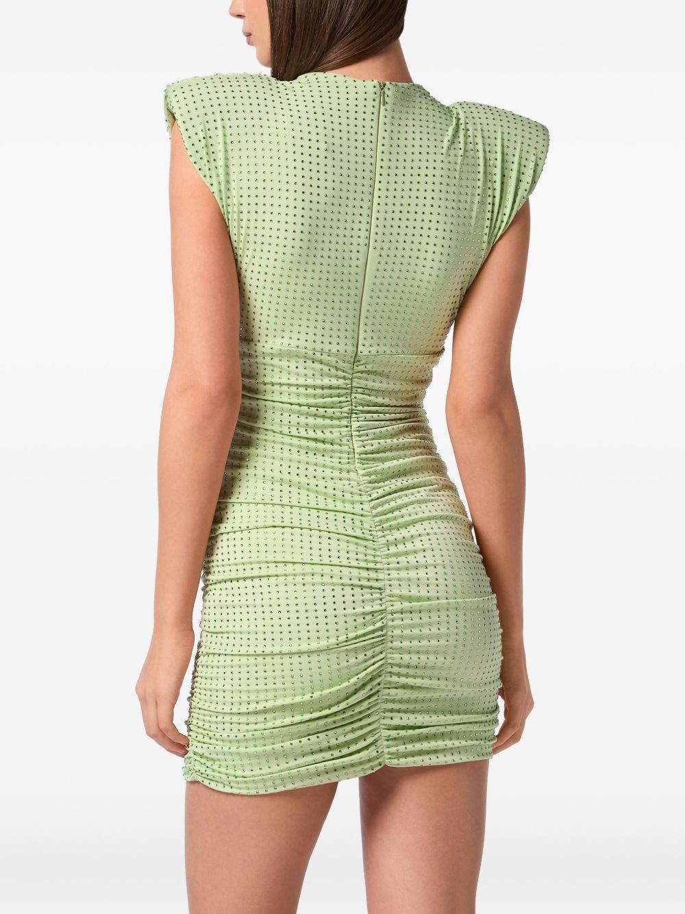 draped mini dress - 4