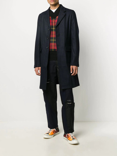 Comme des Garçons SHIRT tartan panel wool jumper outlook