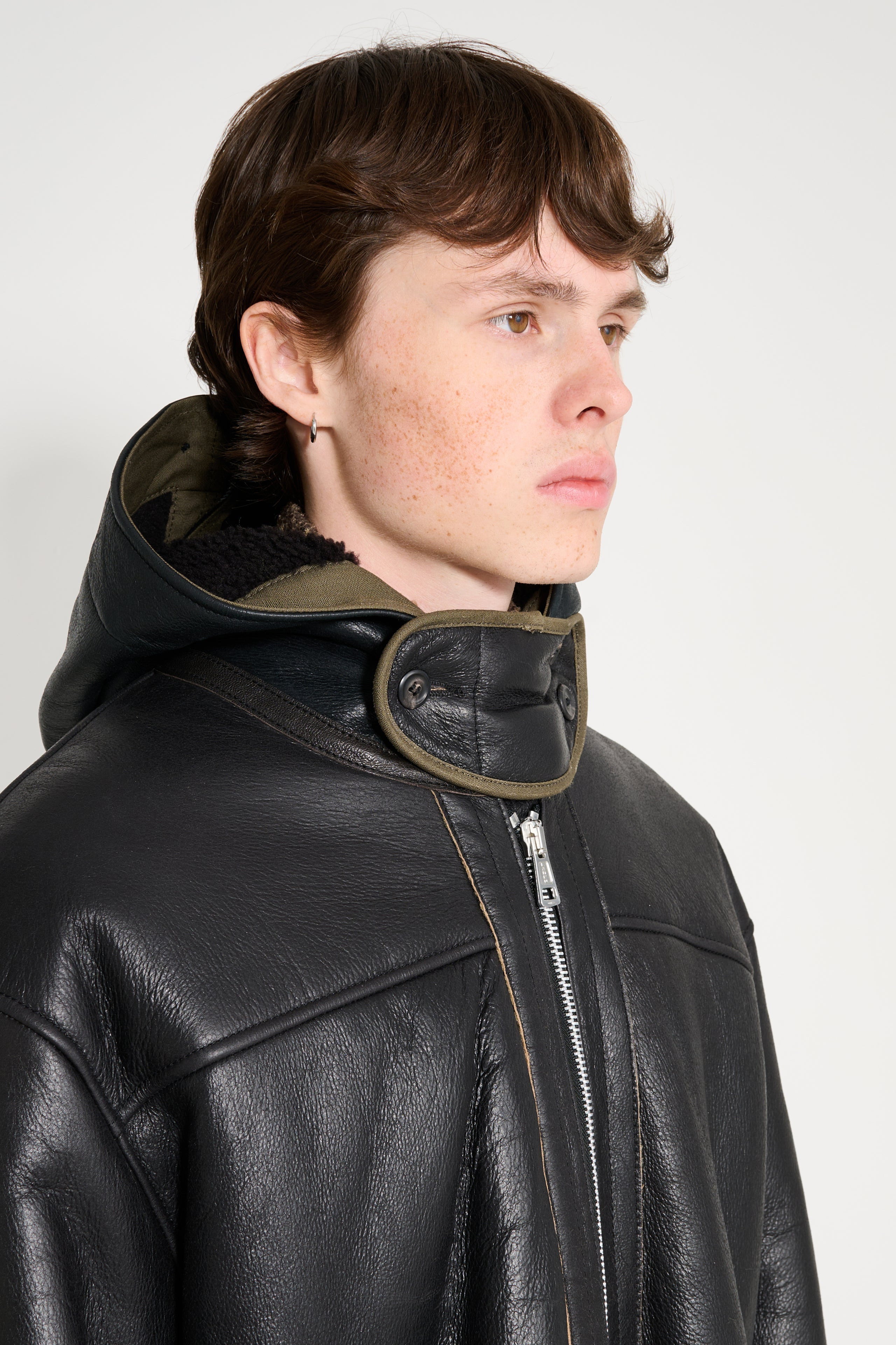 OUR LEGACY BLIZZARD JACKET NATURAL AVIATOR SHEARLING - 8