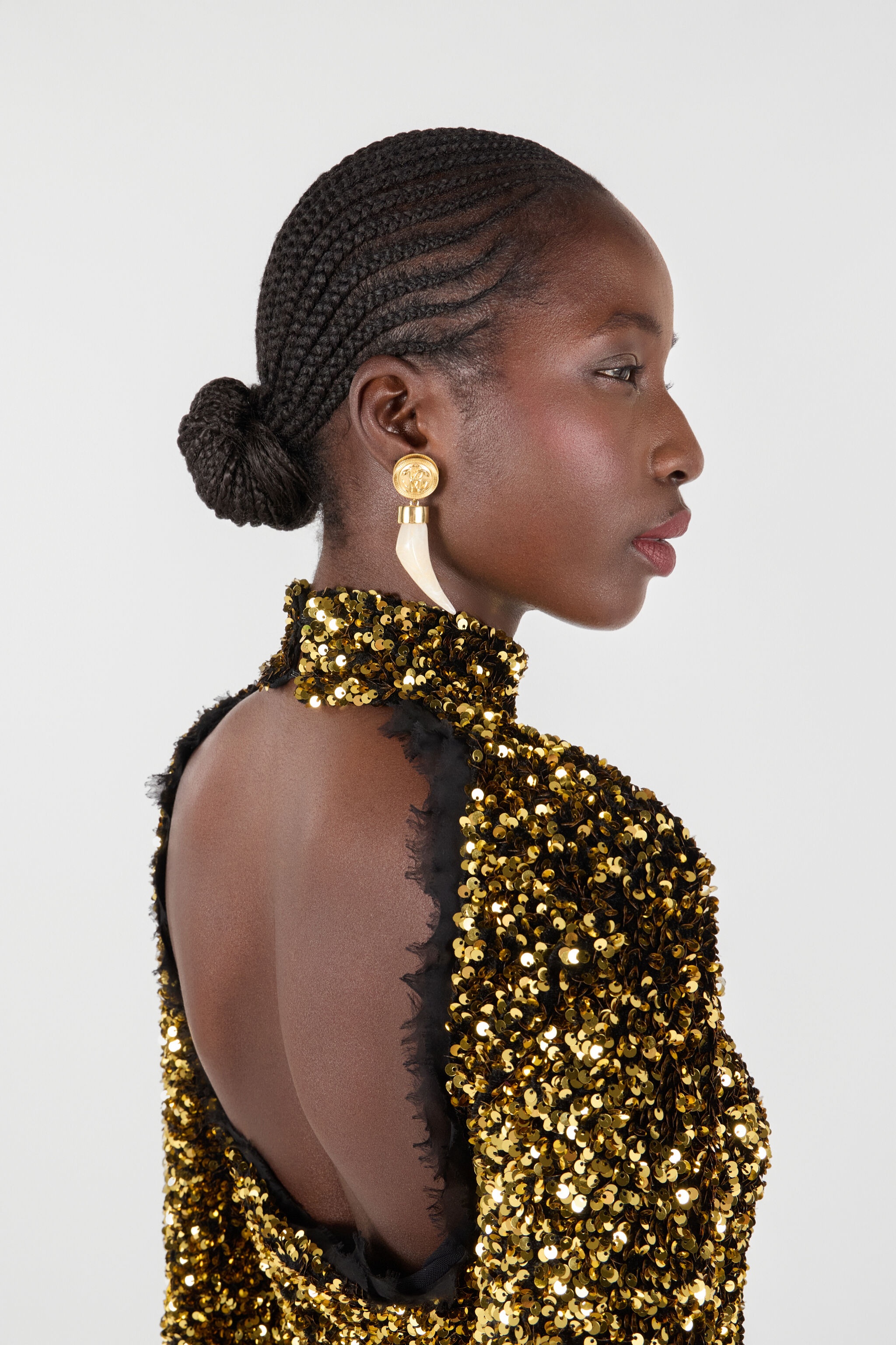 Drop earrings with Fang - 2