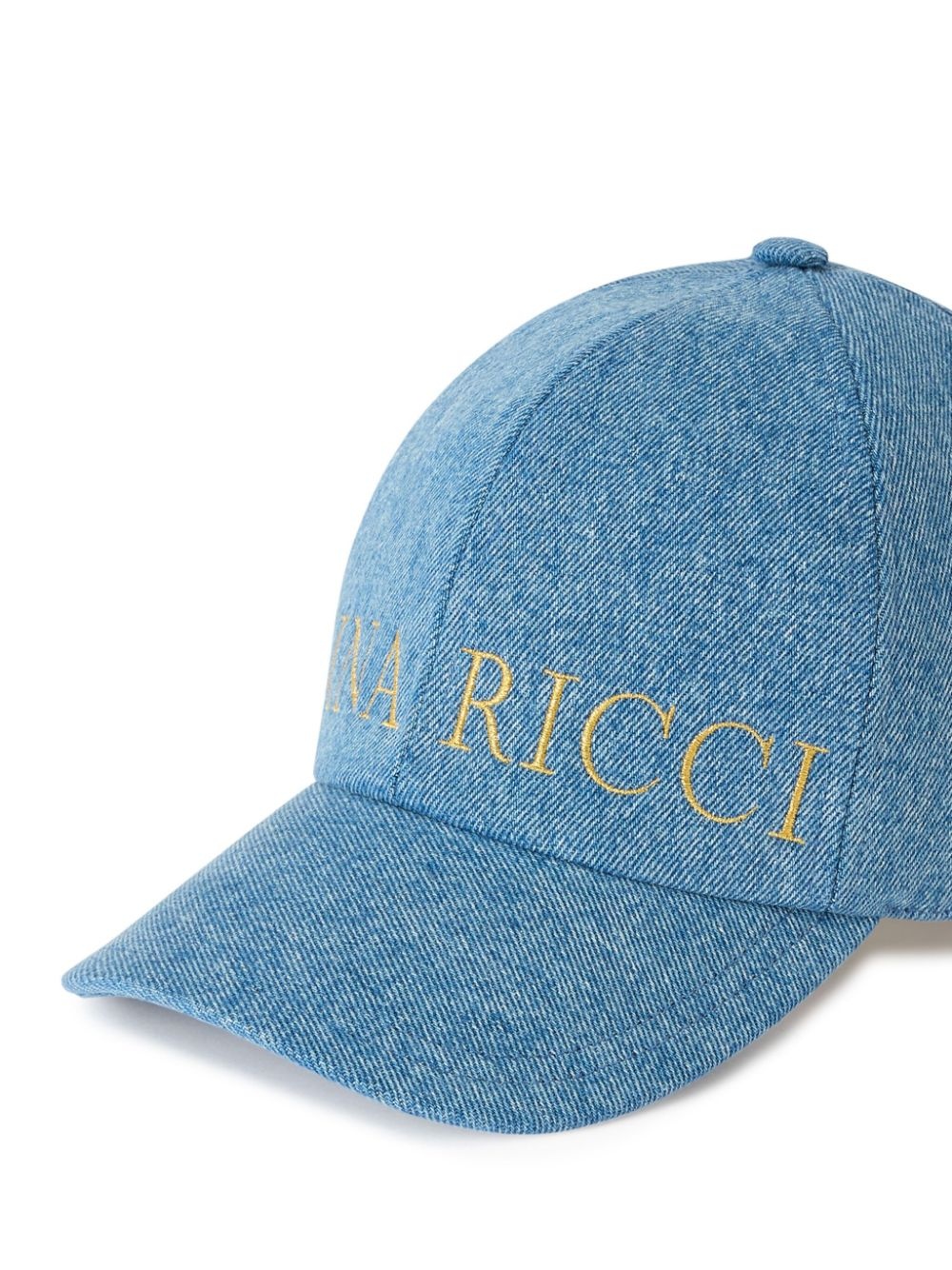 logo-embroidered denim cap - 2