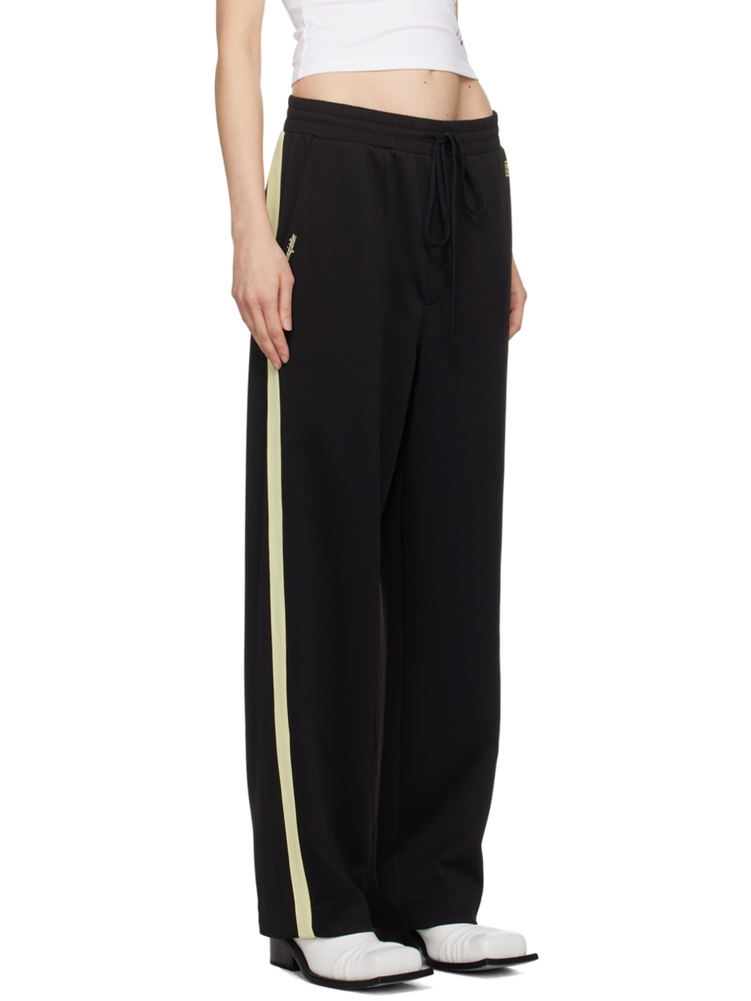 Black Side Striped Track Pants - 2