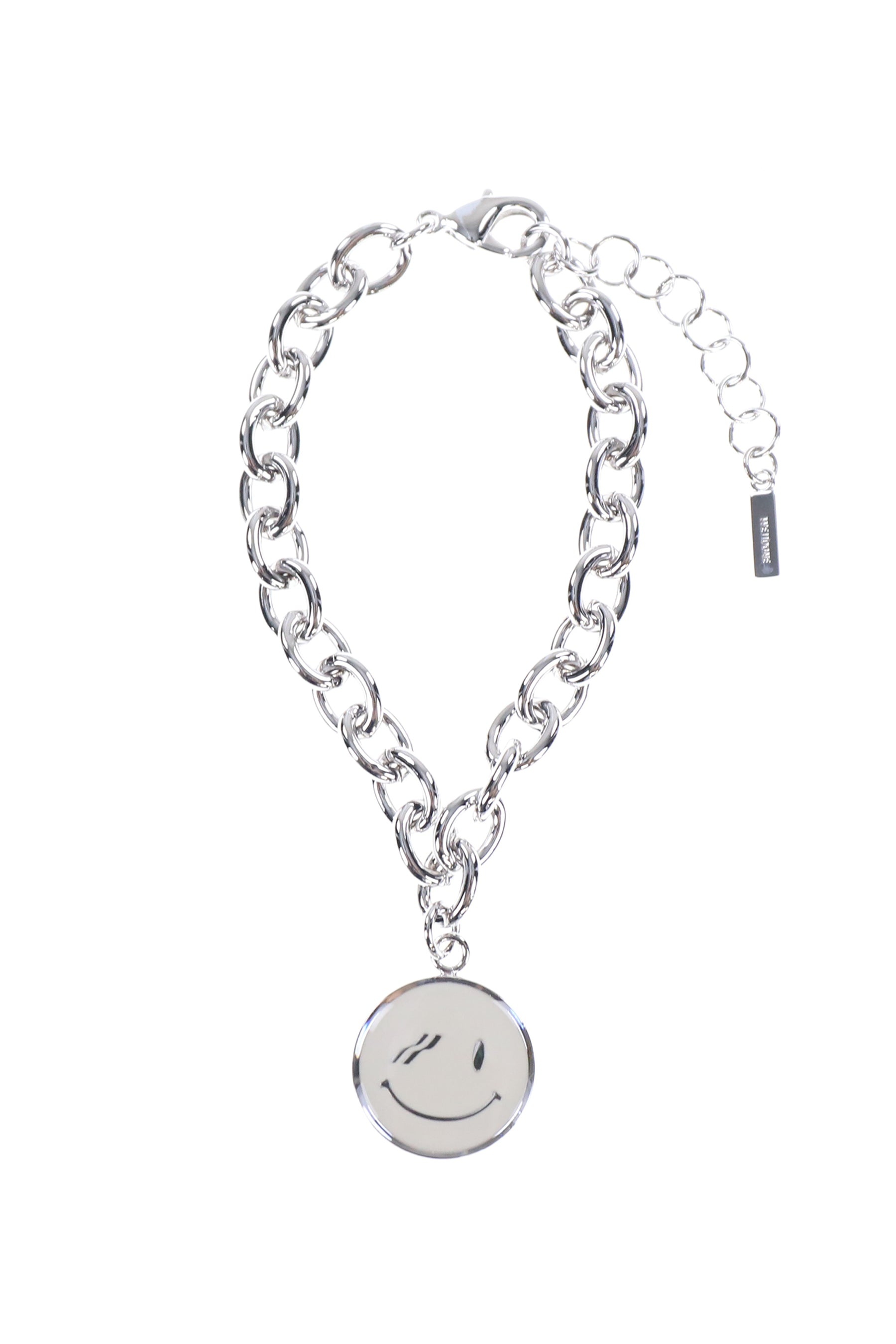 SMILEY CHAIN BRACELET / SIL - 1