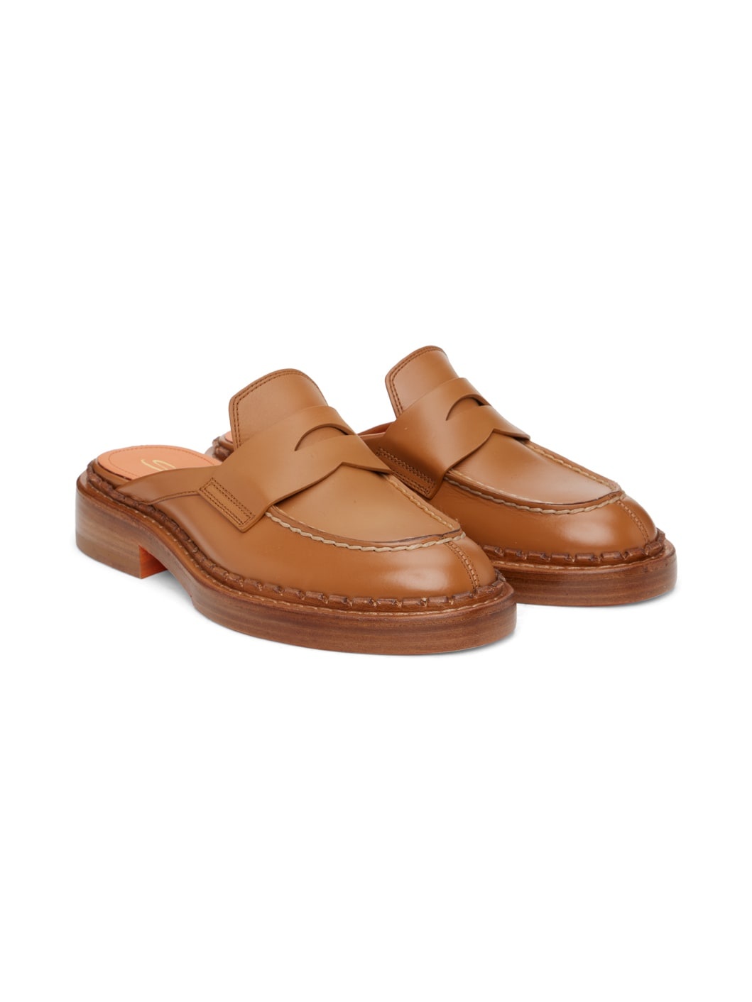 Brown Strap Loafers - 4