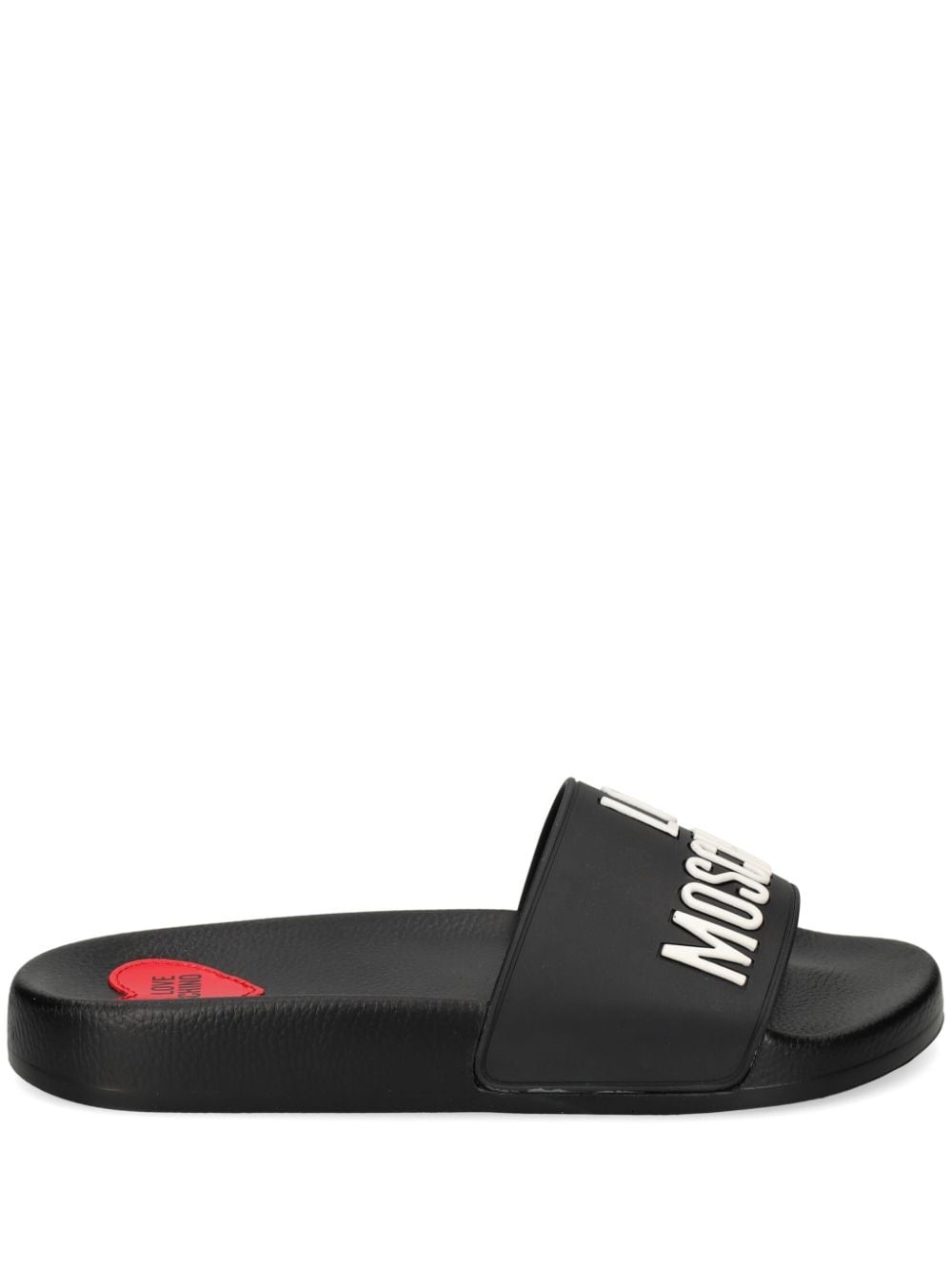 logo-embossed open-toe slides - 1