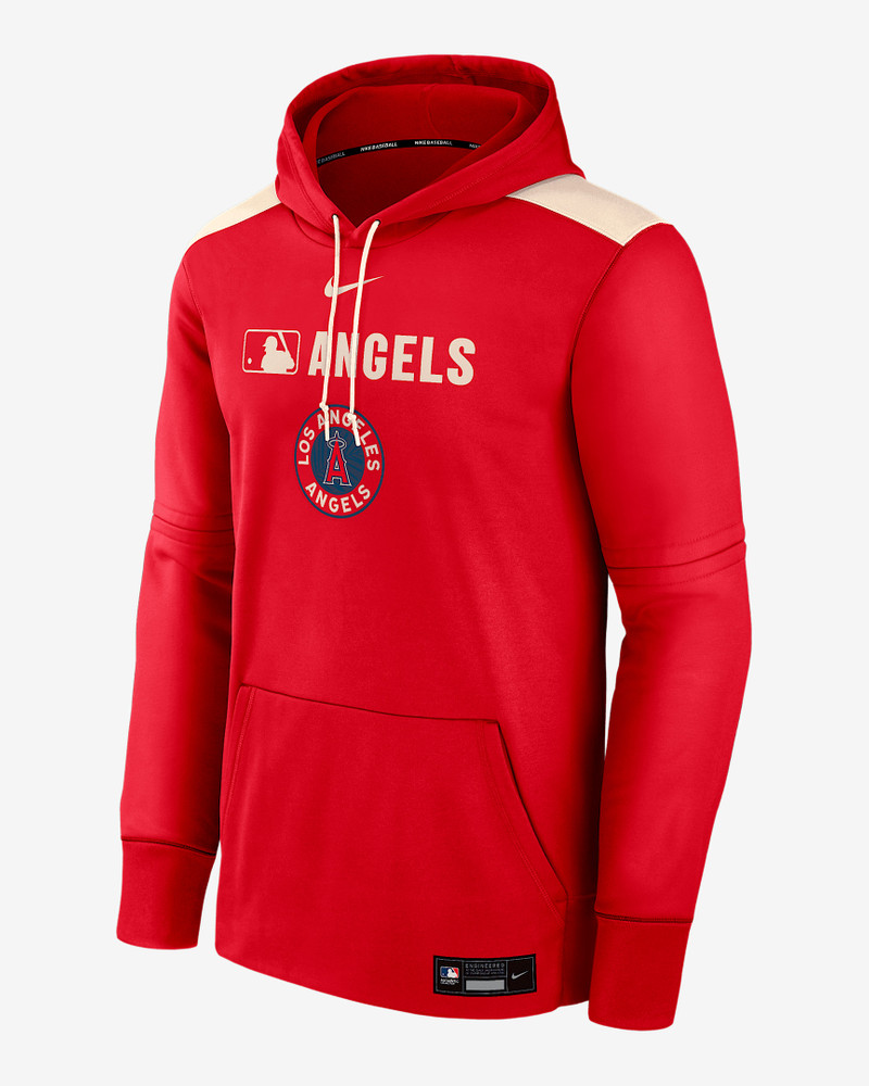 Los Angeles Angels Authentic Collection City Connect Men's Nike Therma MLB Pullover Hoodie 1