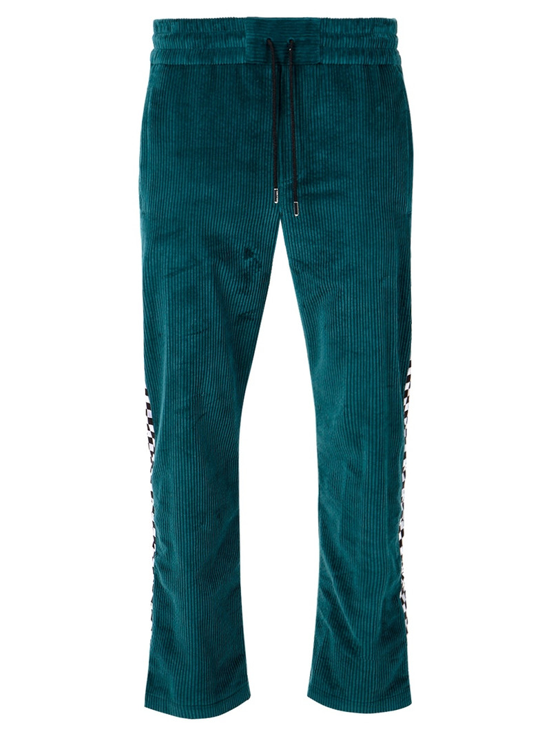 Plain Corduroy Pants Turquoise 1