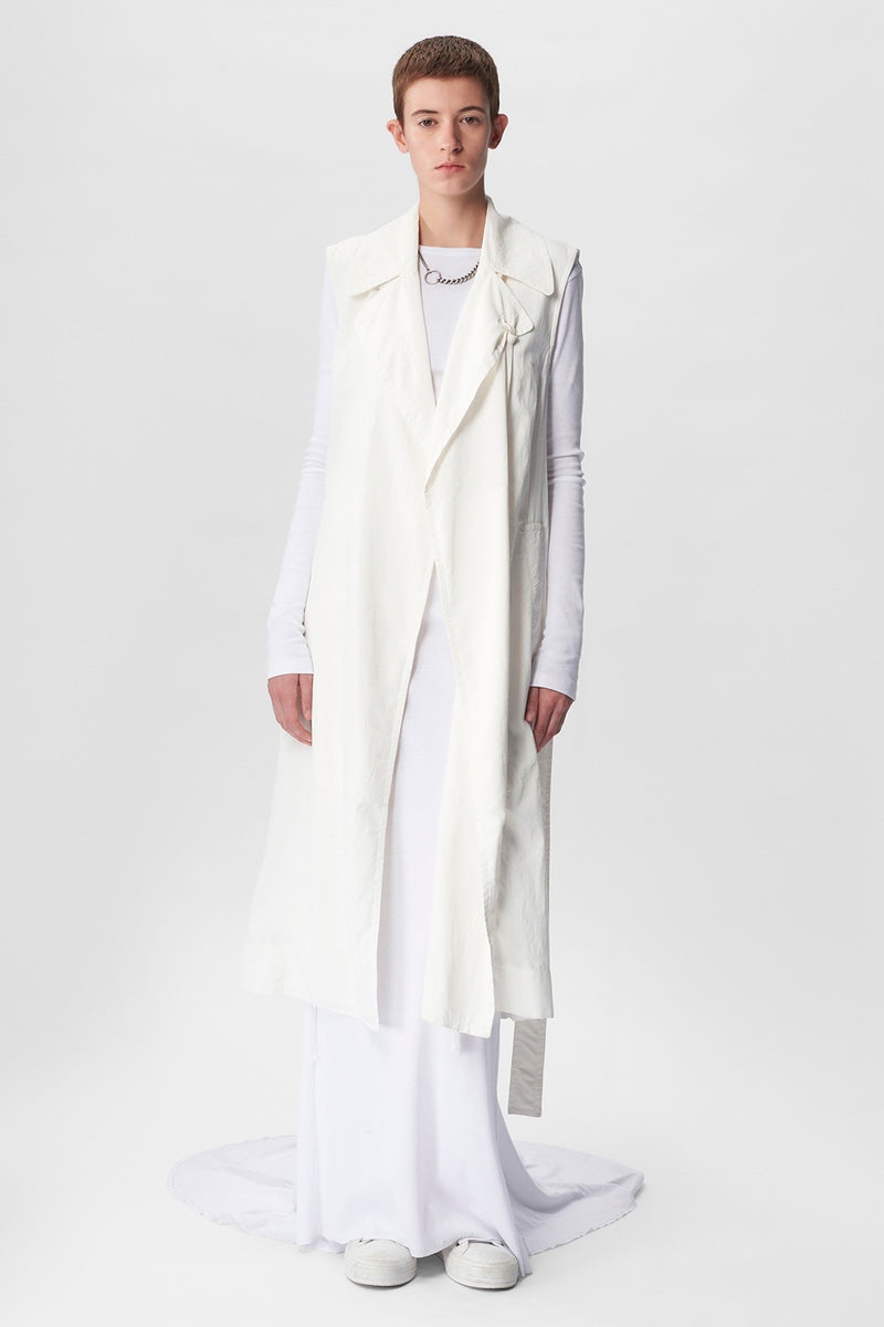 Marie Rose Sleeveless Trench Coat - 4