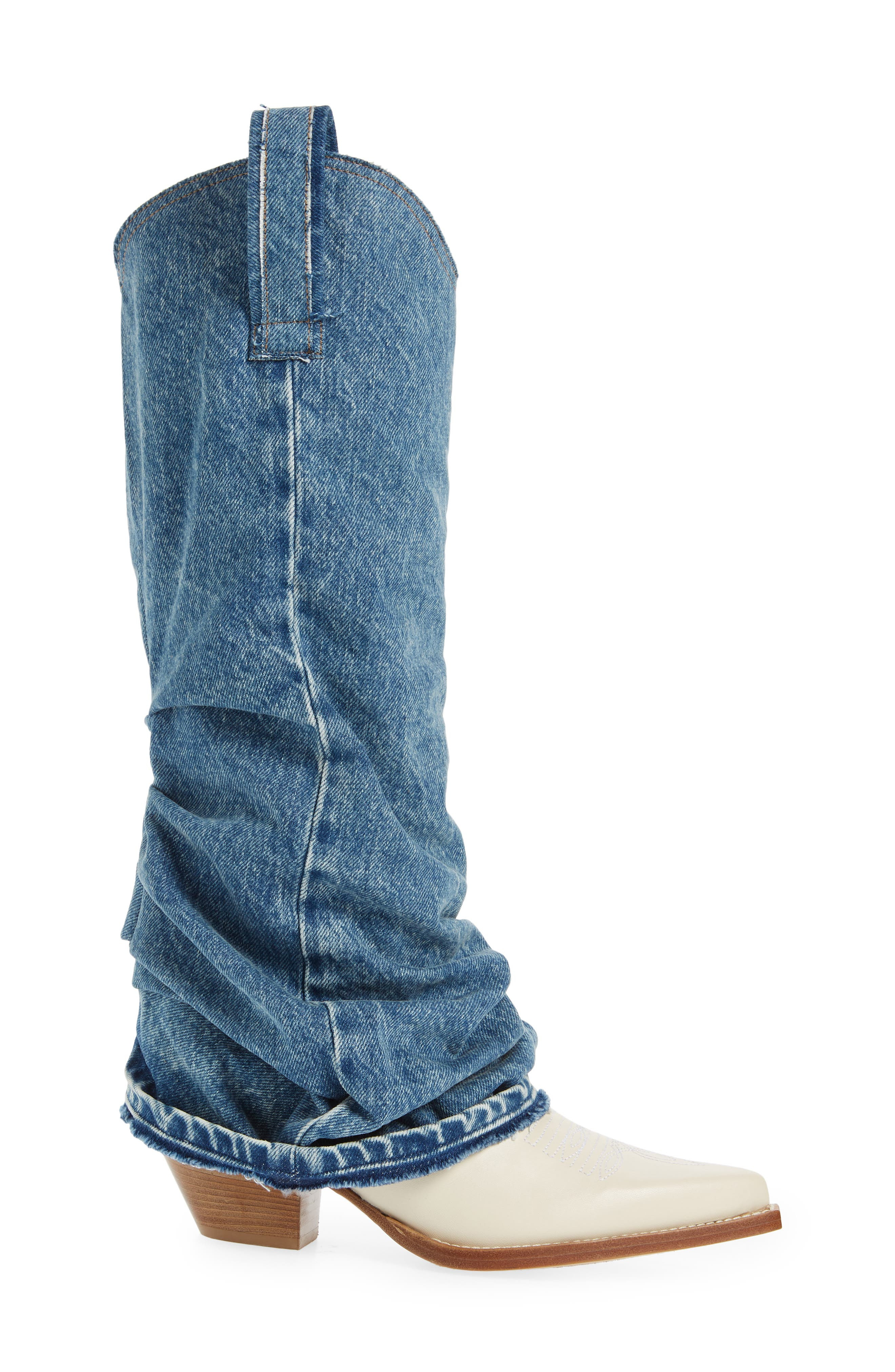 Denim Sleeve Western Boot - 3