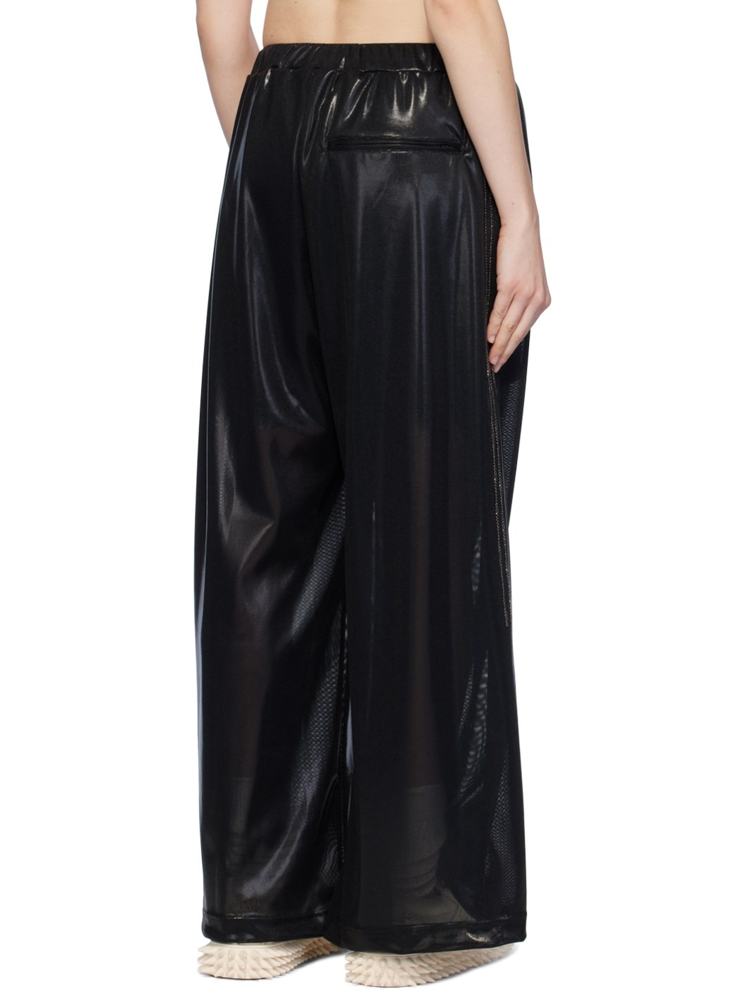Black Curb Chain Lounge Pants - 3