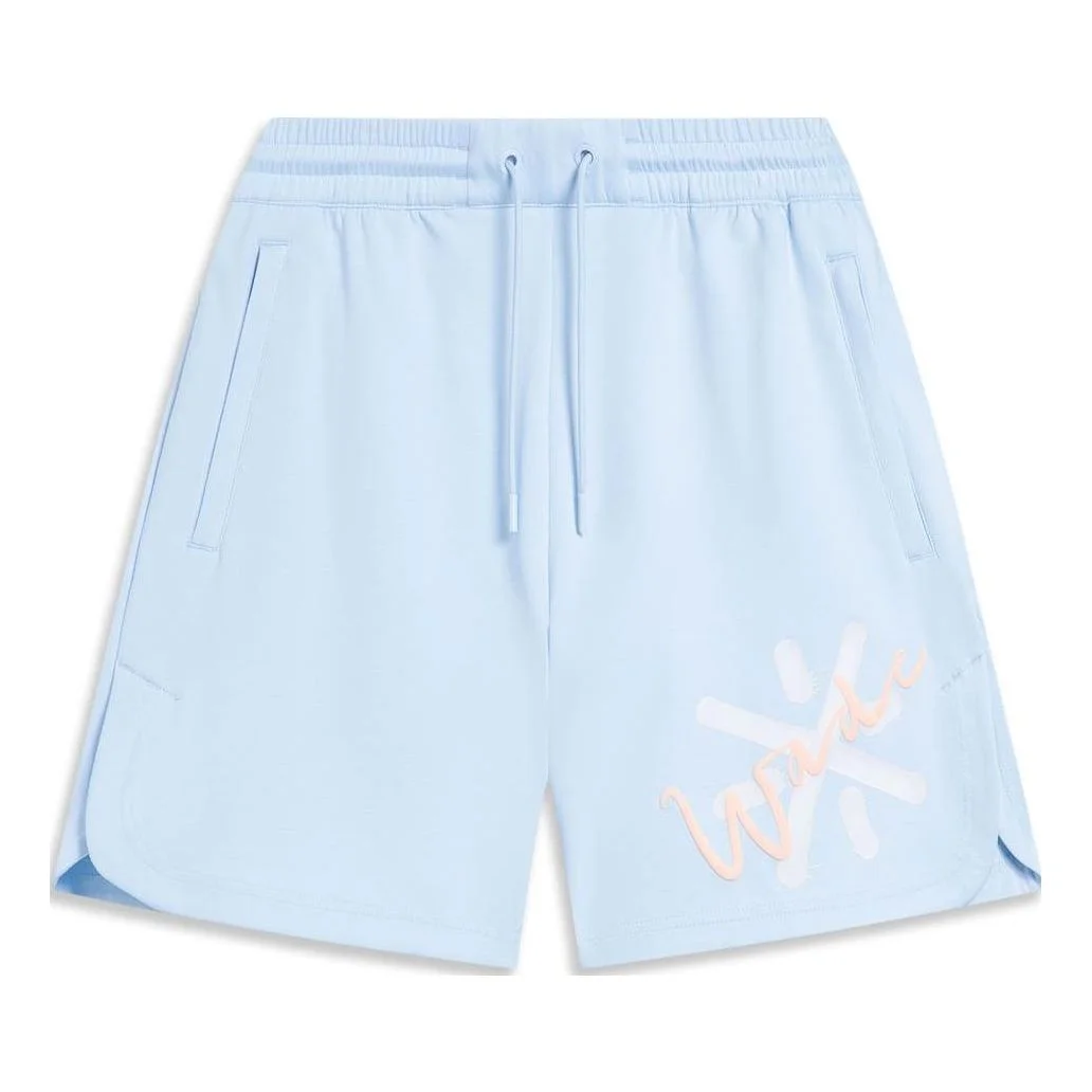 Li-Ning x Salventius Way Of Wade Graphic Shorts 'Light Blue' AKST323-3 - 1