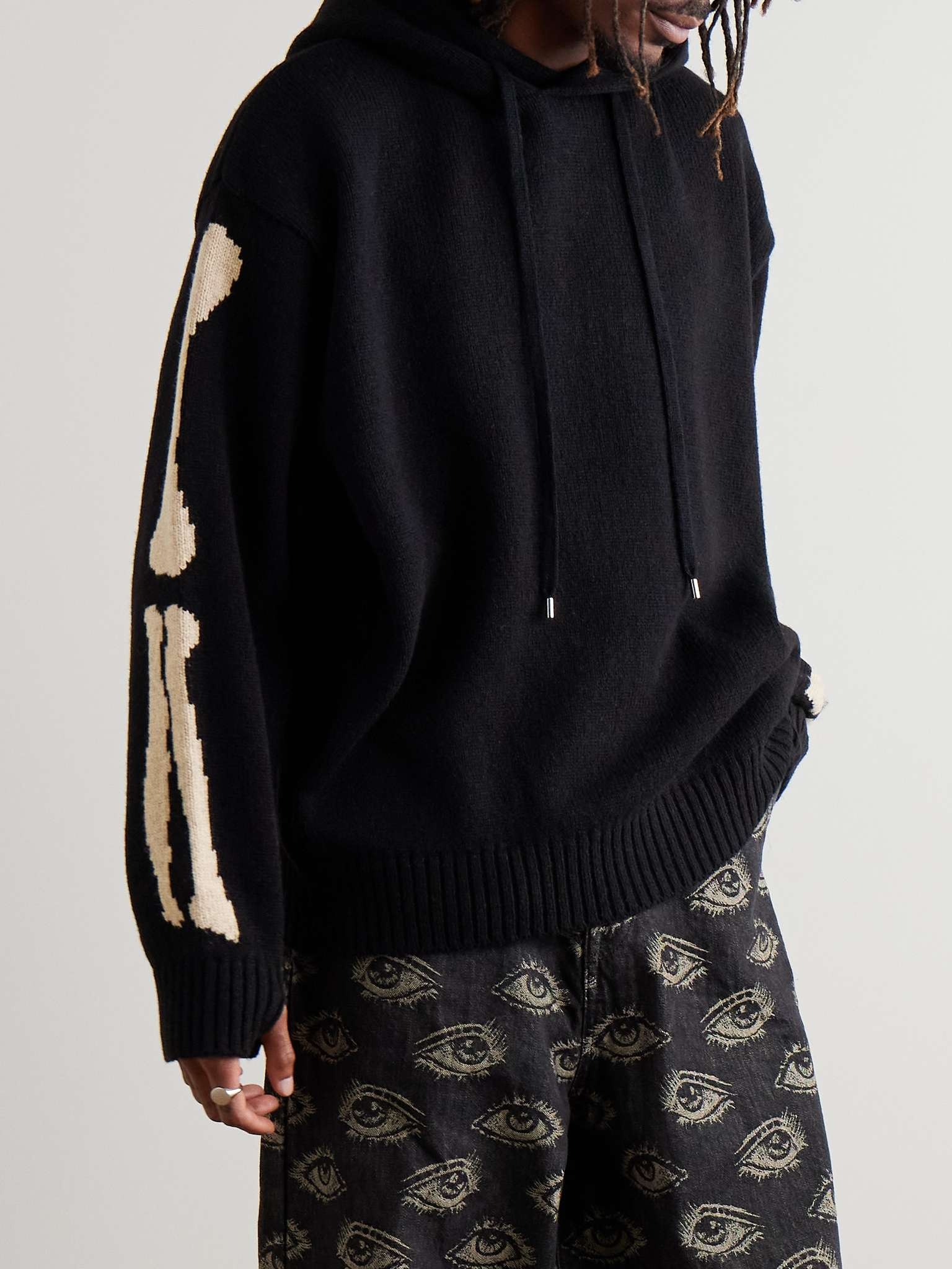 5G Intarsia Wool Hoodie - 3