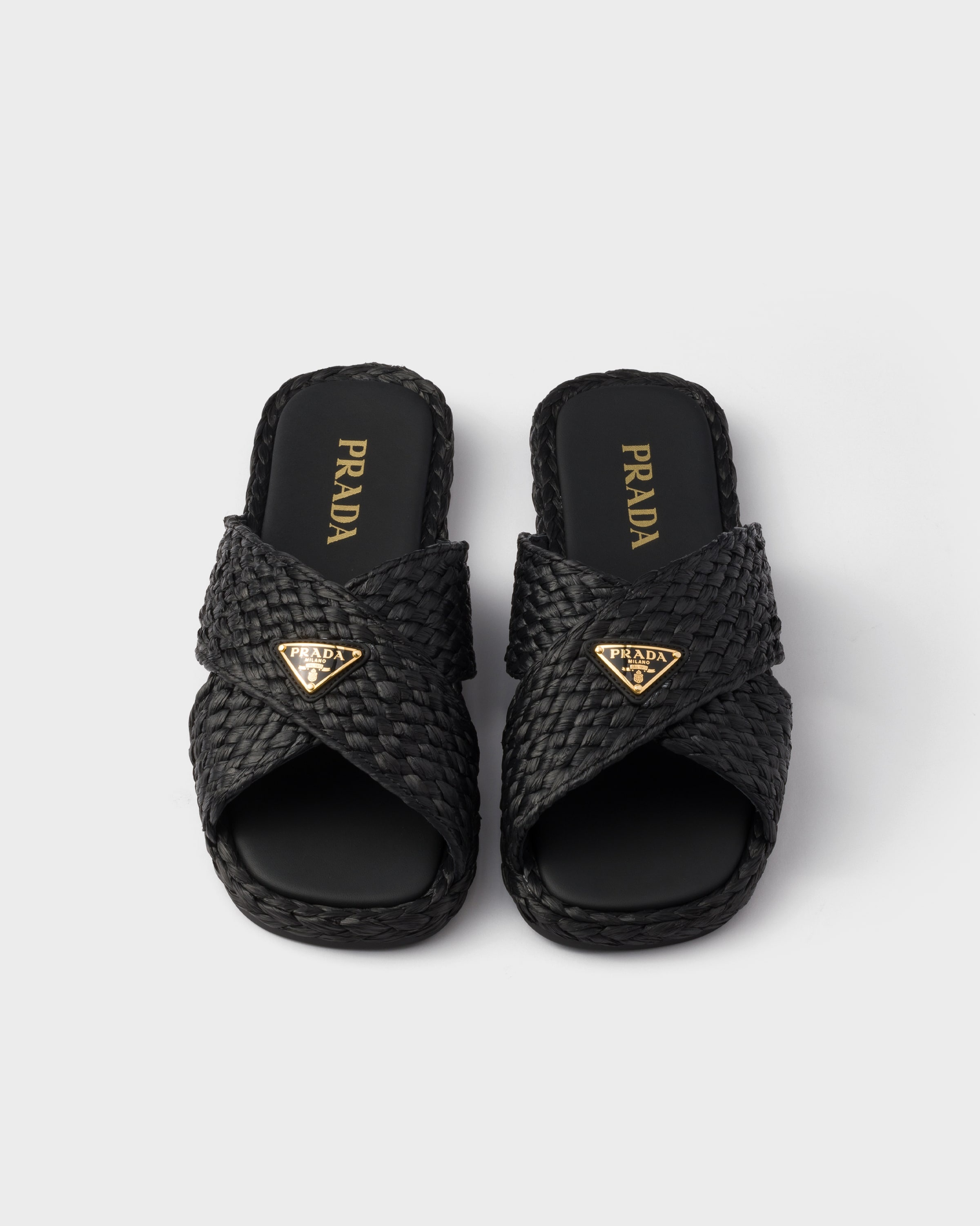 Raffia crisscross slides - 3
