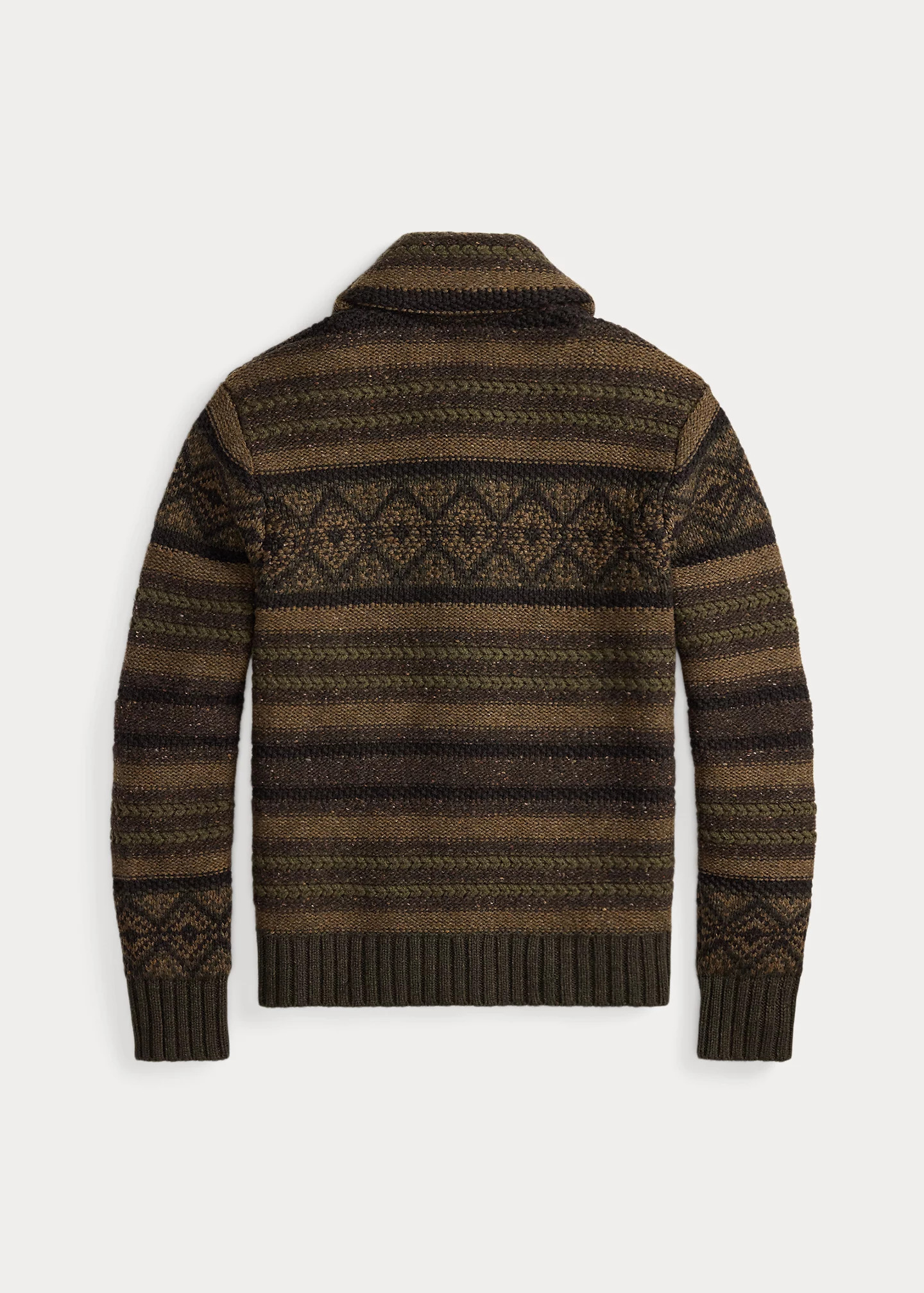 Wool-Cotton Shawl-Collar Cardigan - 2