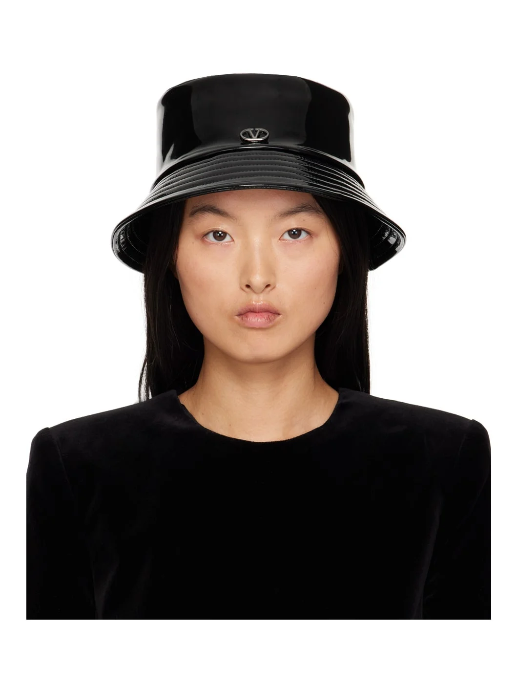Black Coated Bucket Hat - 1