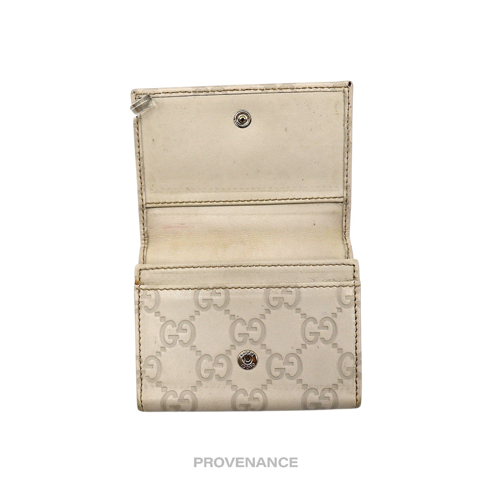 Gucci Card Wallet - Chalk Guccissima Leather - 5