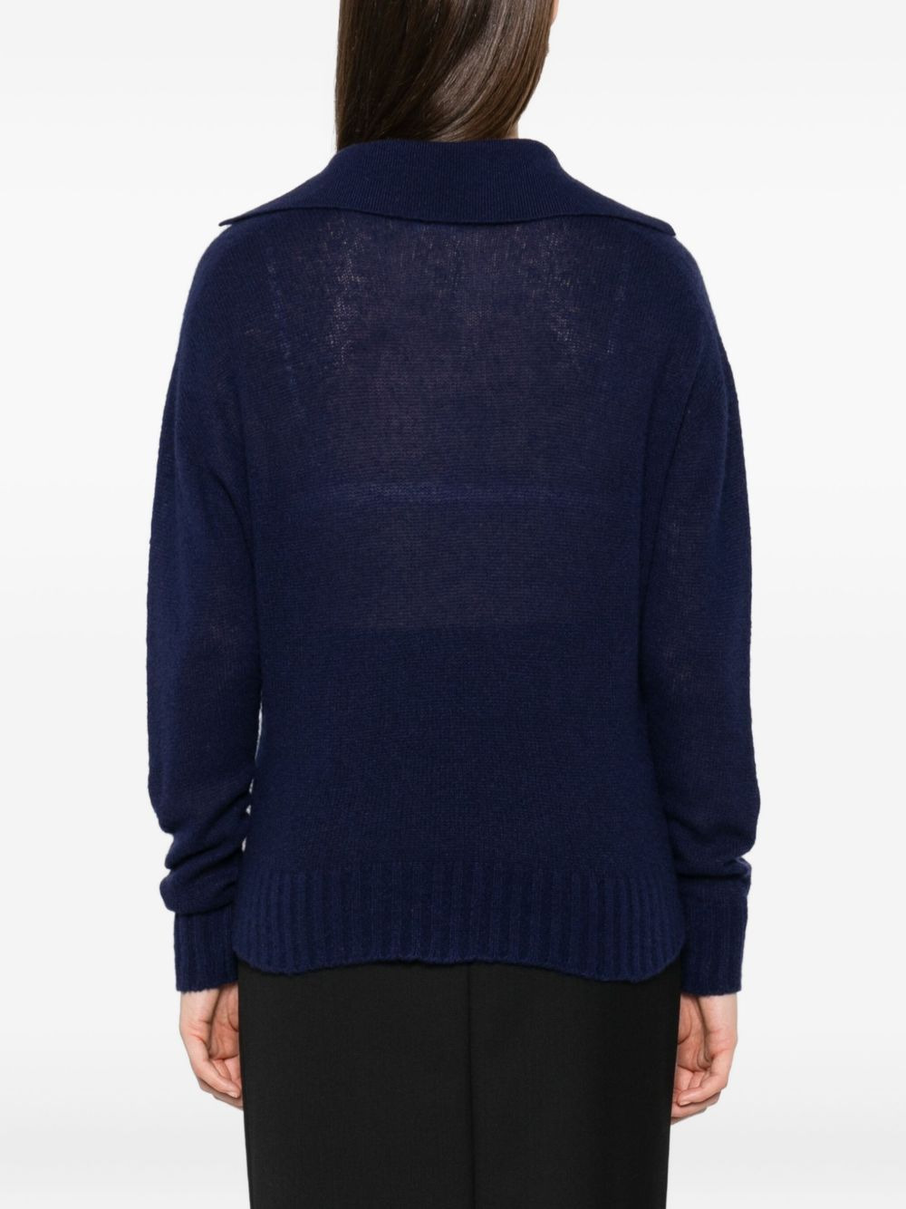 V-neck cashmere-silk blend sweater - 4