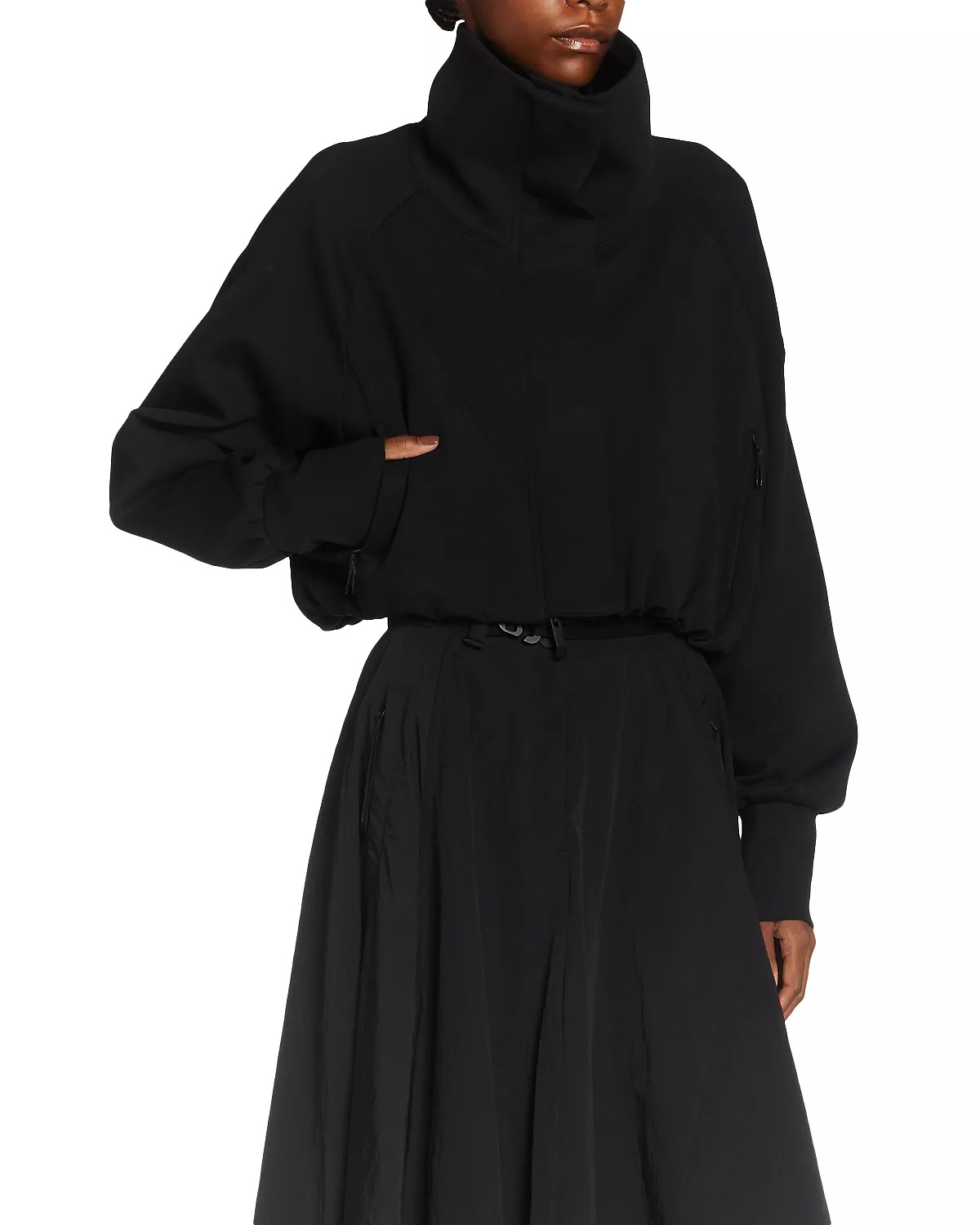 Wide Collar Zip Front Cardigan - 4