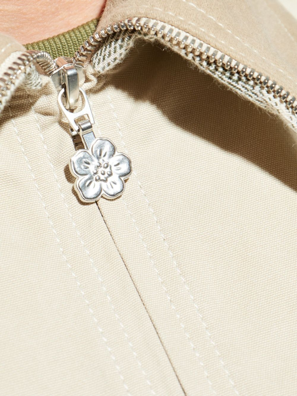 flower-zip cotton jacket - 5