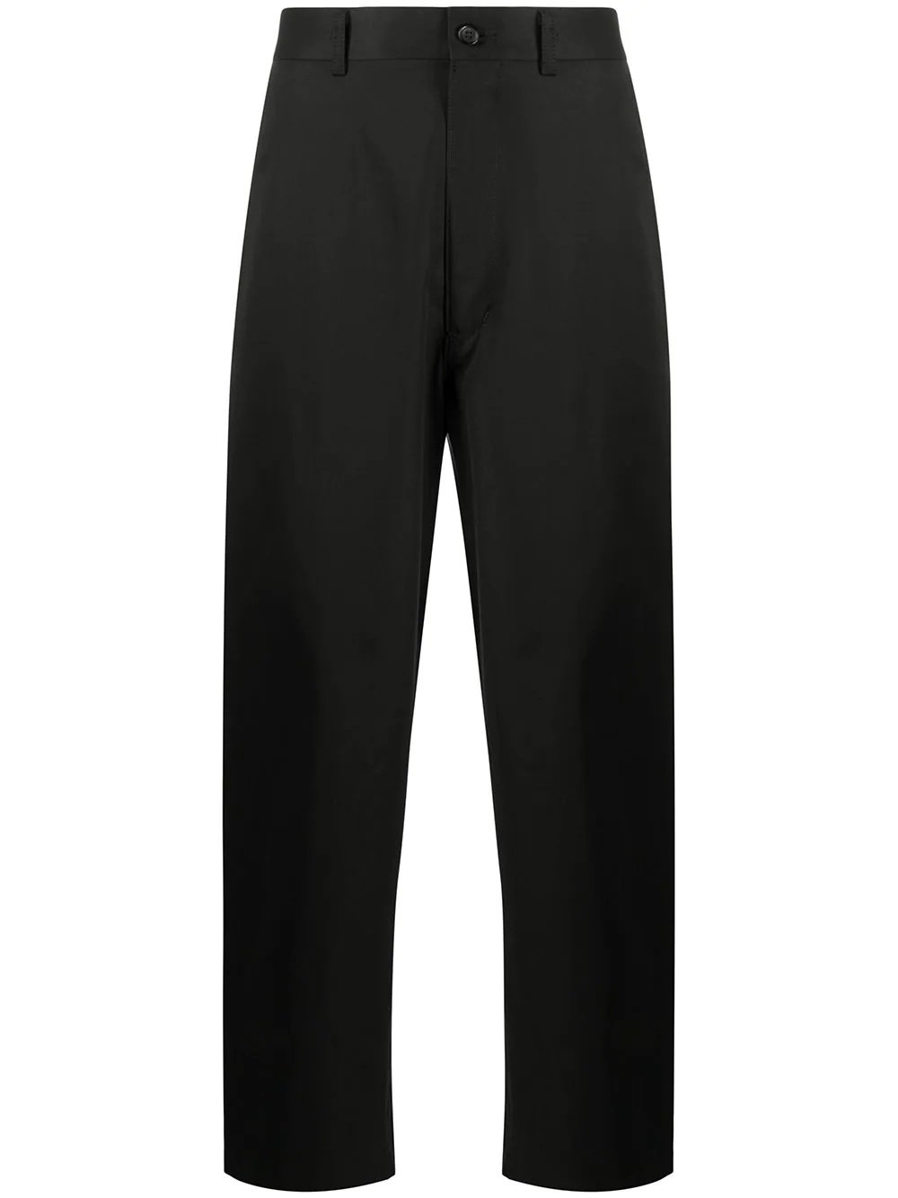 straight-leg cotton trousers - 1