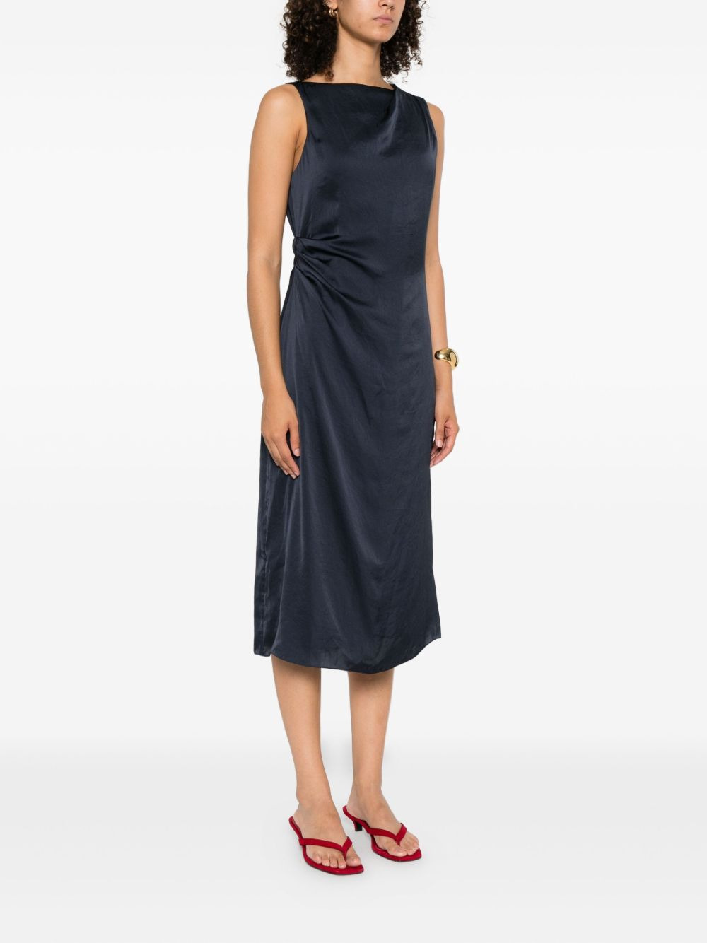 draped cowl-neck dress - 3