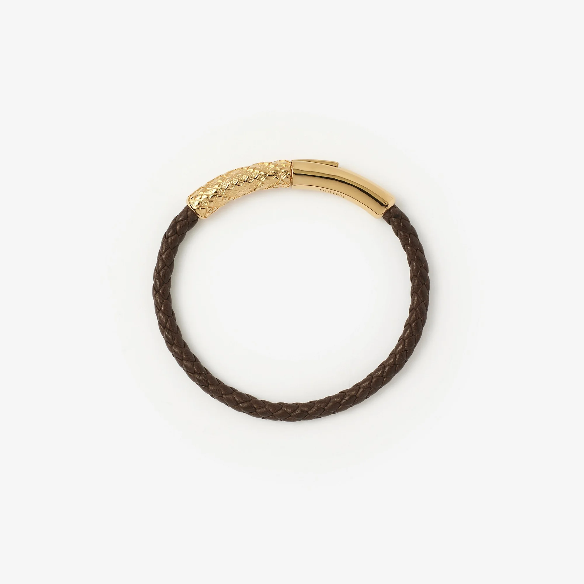 Leather Check Bracelet - 1