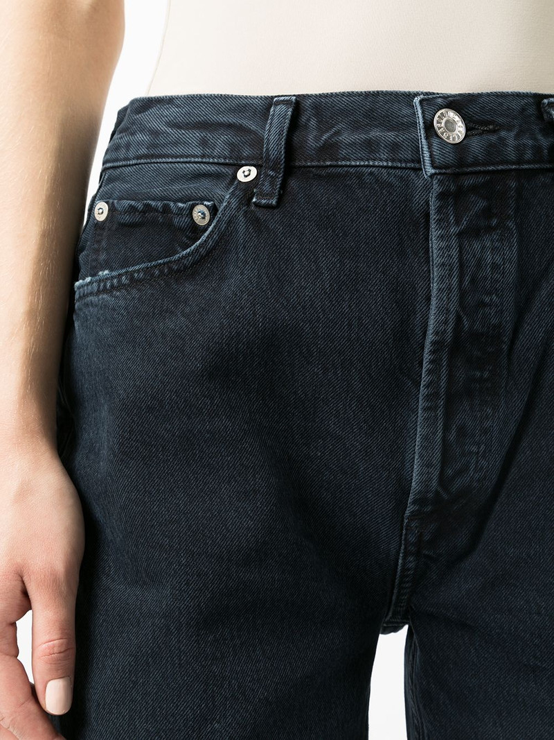 중층 tapered-leg 슬림 청바지 5
