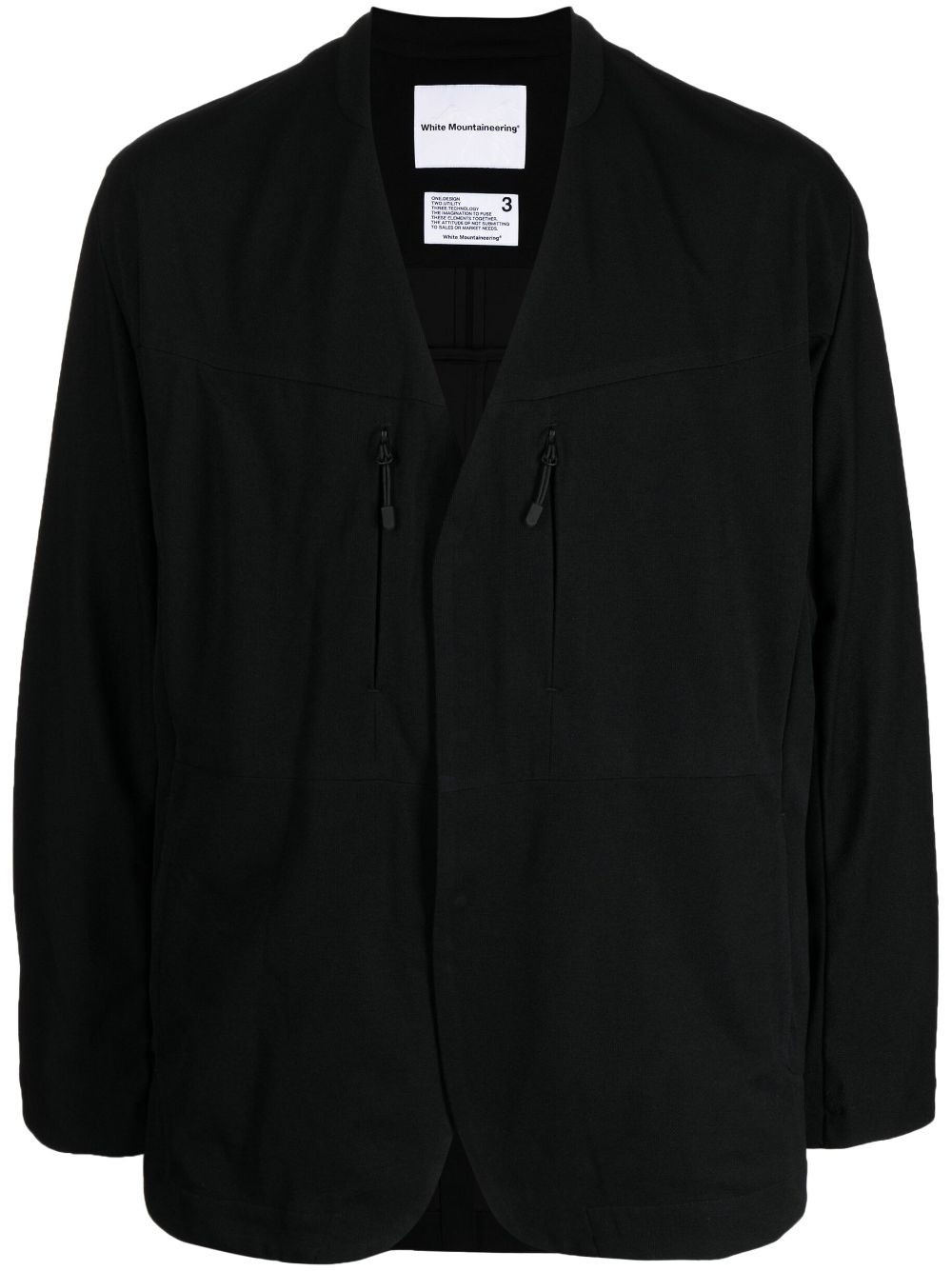 V-neck long-sleeve jacket - 1