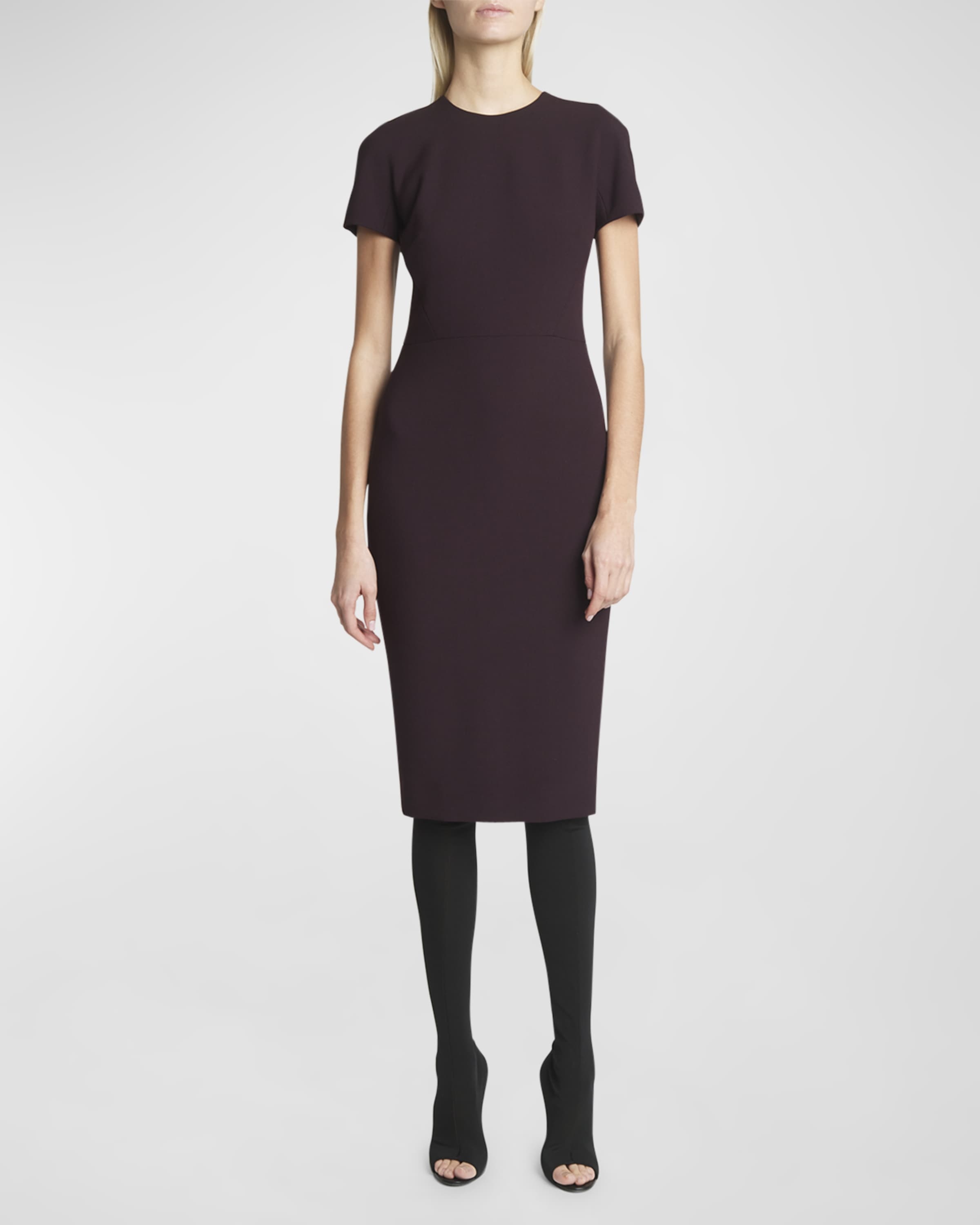 Victoria Beckham T-Shirt Sheath Dress with Back Zipper