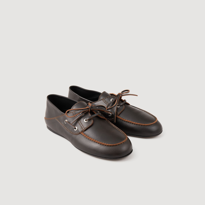 Sandro LEATHER BOAT SHOE LOAFERS outlook