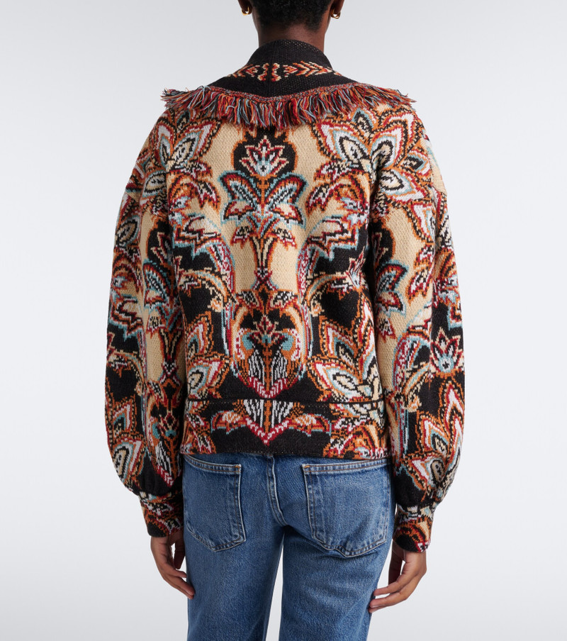 Tapestry Dream fringed jacquard cardigan 5