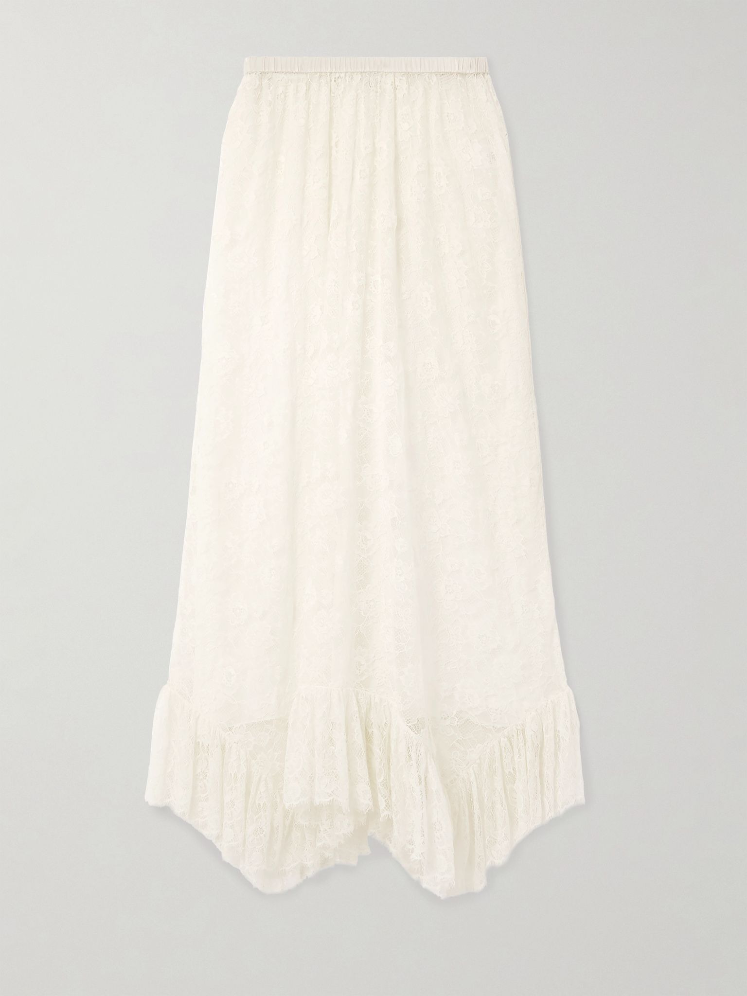 Lace midi skirt White - 1