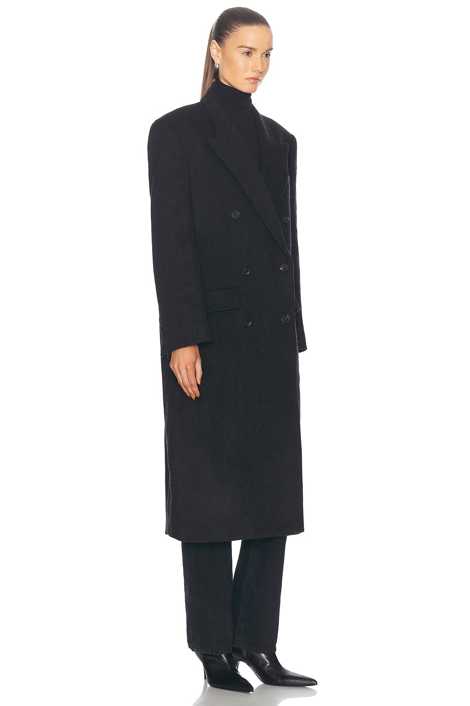 Edmont Double Breasted Long Coat - 3