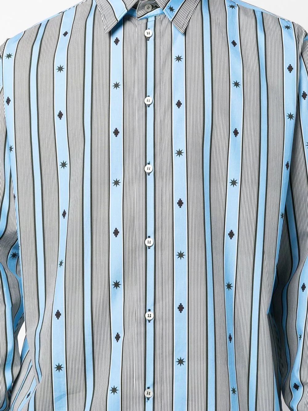 striped button-up shirt - 5