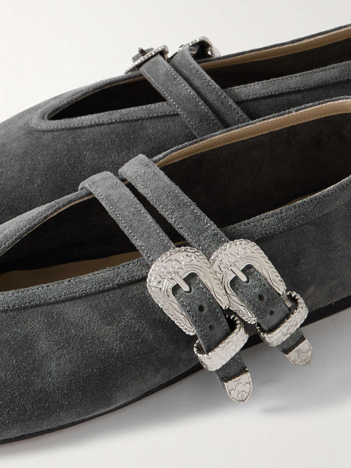 Claudia suede Mary Jane ballet flats Gray - 4
